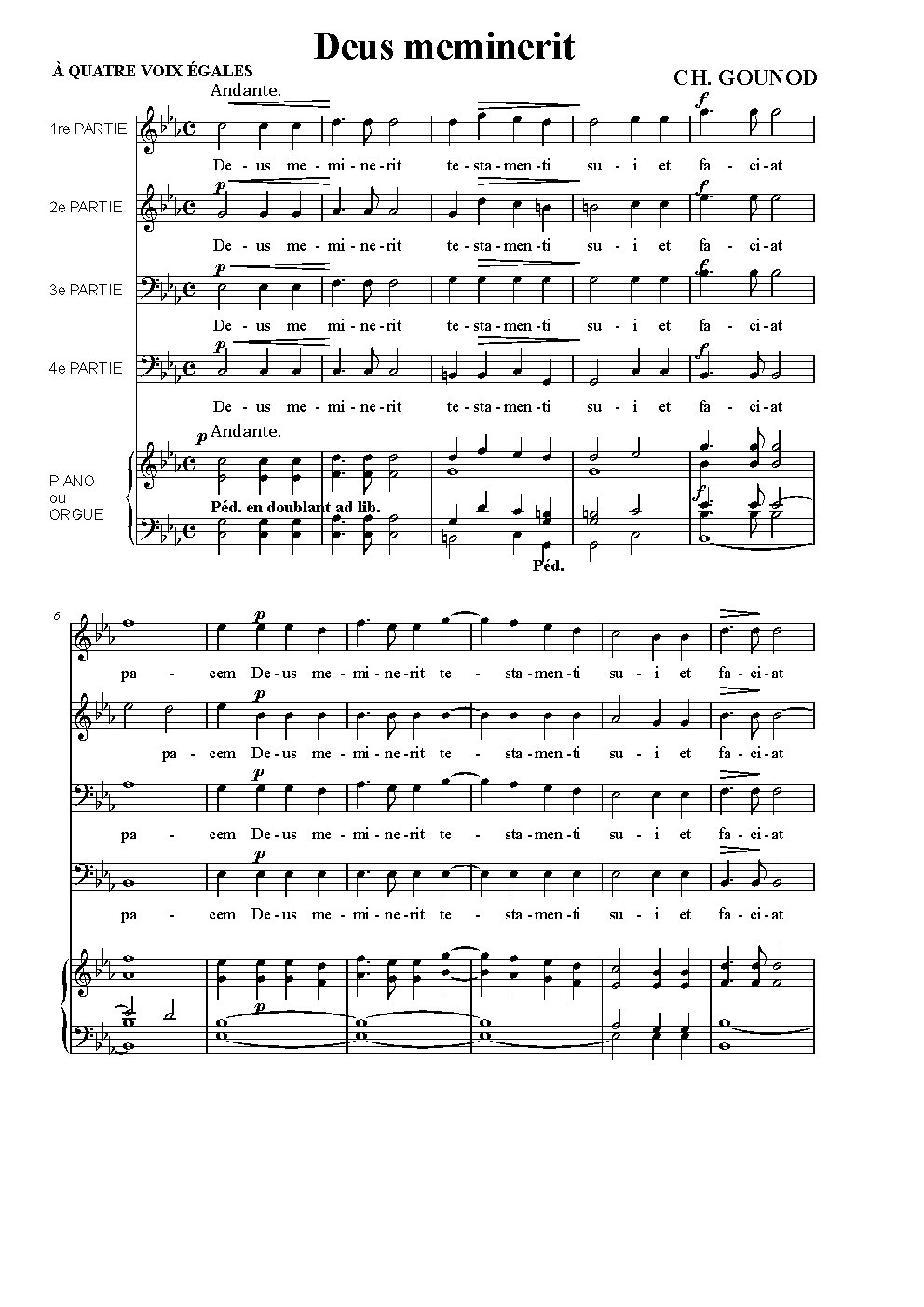 Deus meminerit, CG 122 - Choir Script PDF Thumbnail
