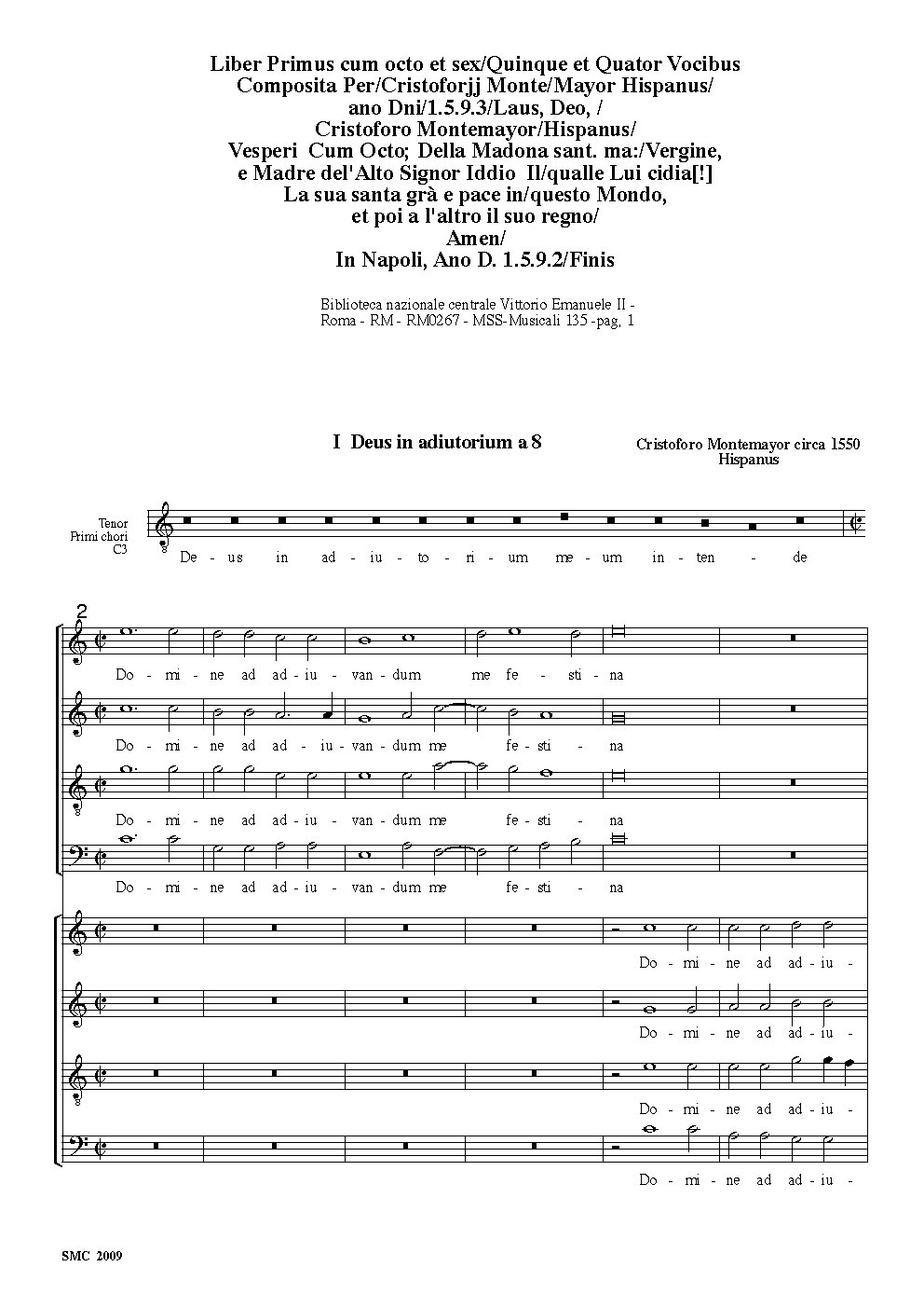 Deus in adiutorium - Choir Script PDF Thumbnail