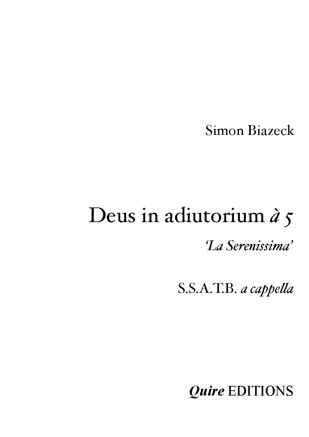 Deus in adiutorium meum