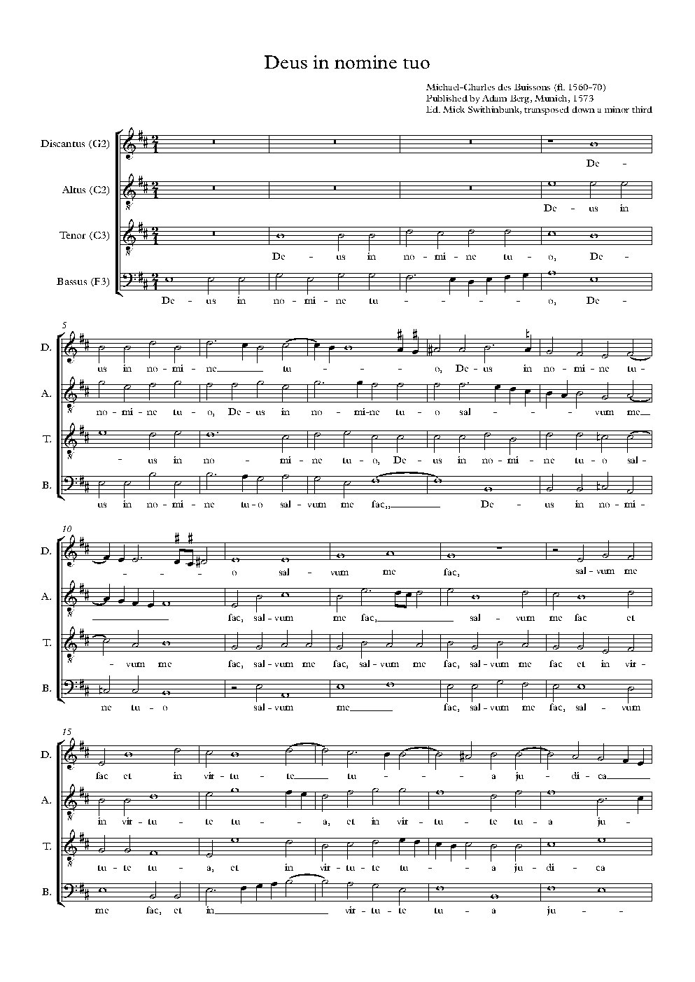Deus in nomine tuo - Choir Script PDF Thumbnail