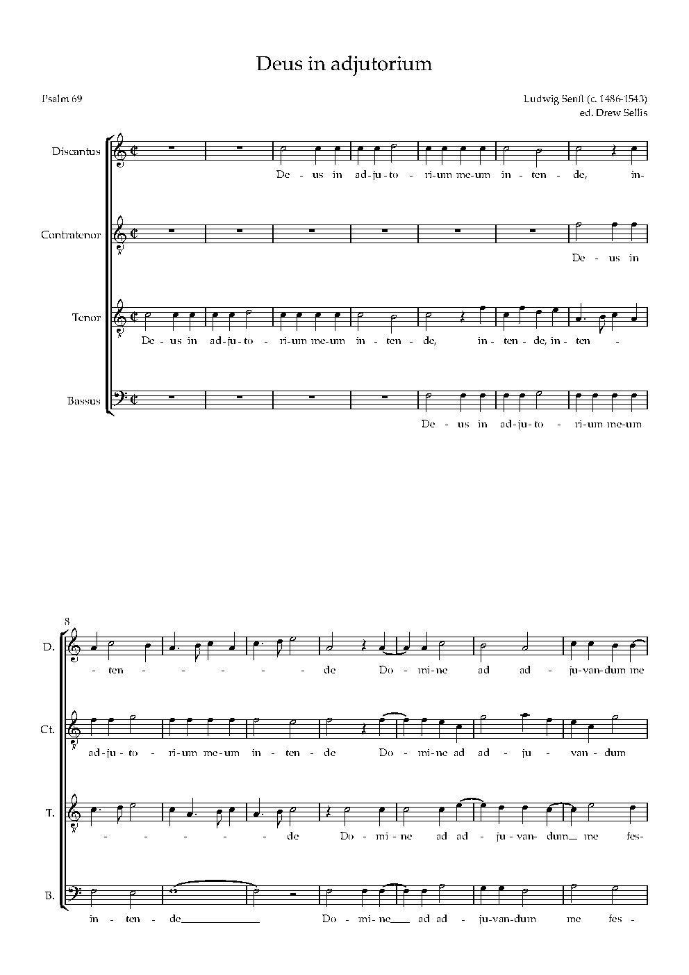 Deus in adjutorium - Choir Script PDF Thumbnail