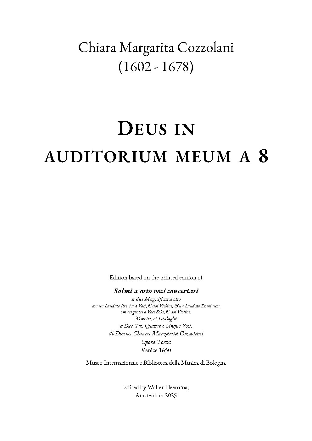 Deus in adiutorium meum intende