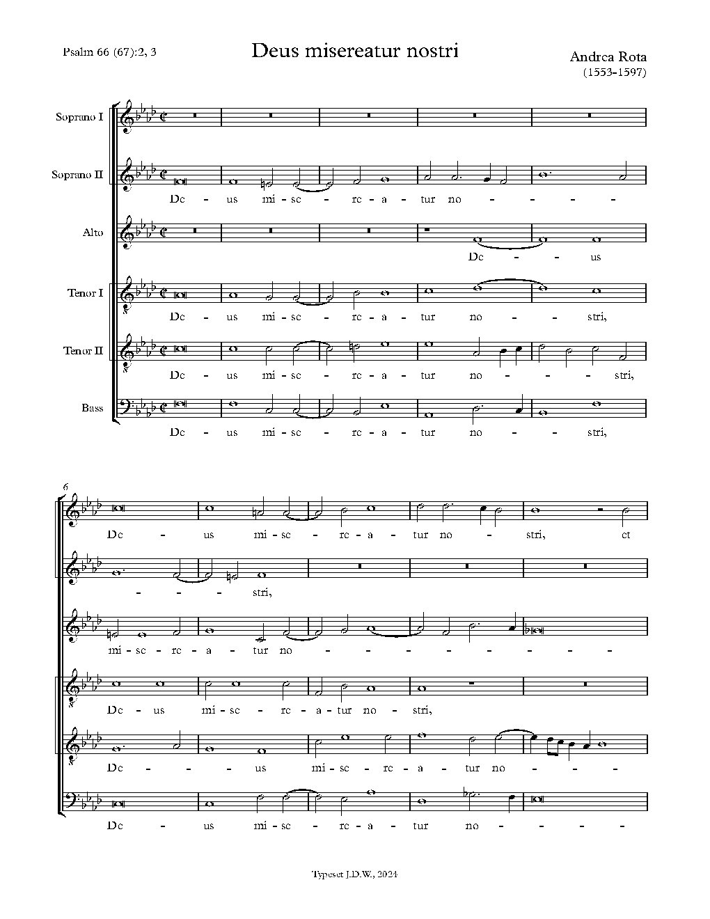 Deus misereatur nostri a 6 - Choir Script PDF Thumbnail