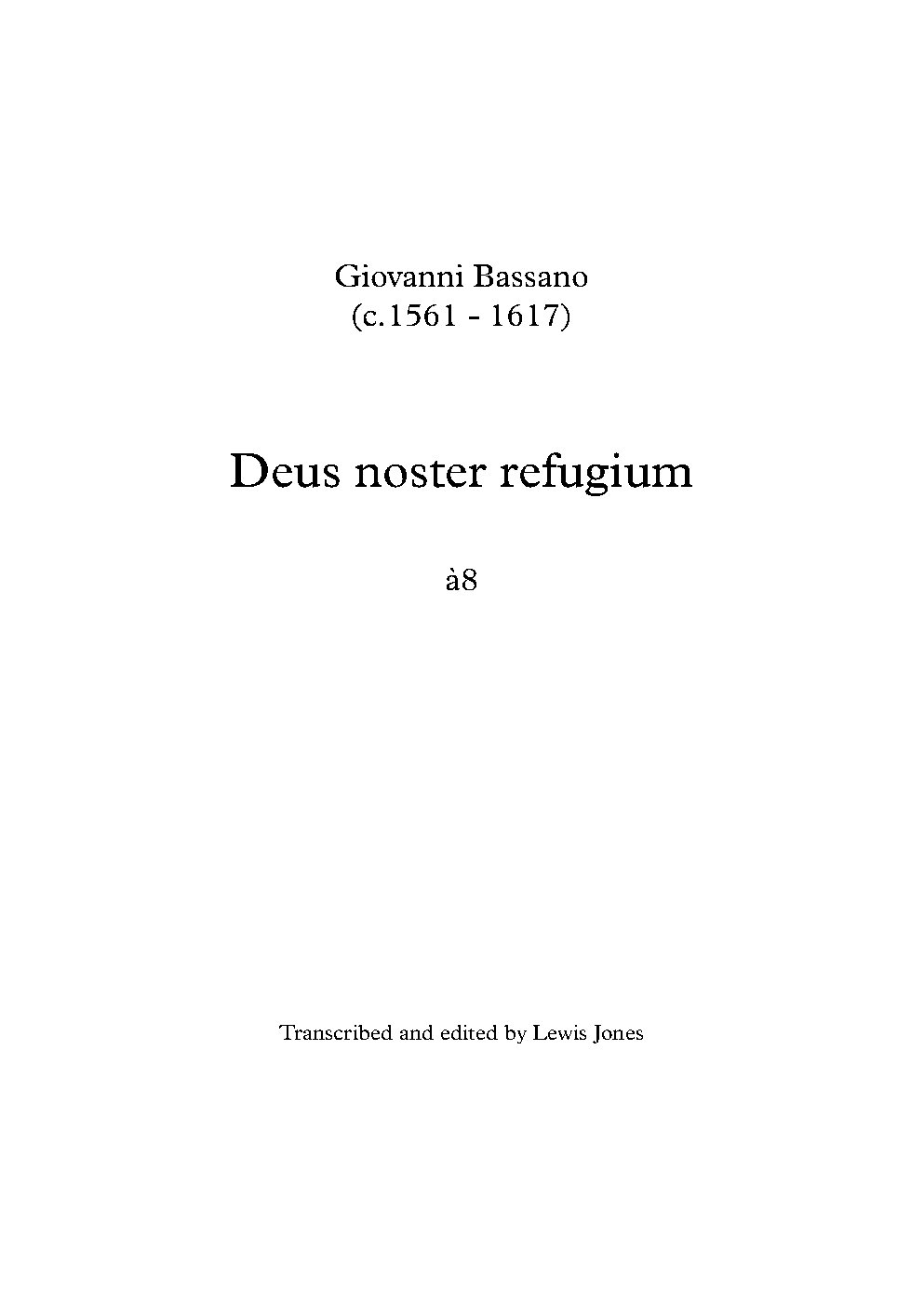 Deus noster refugium a 8