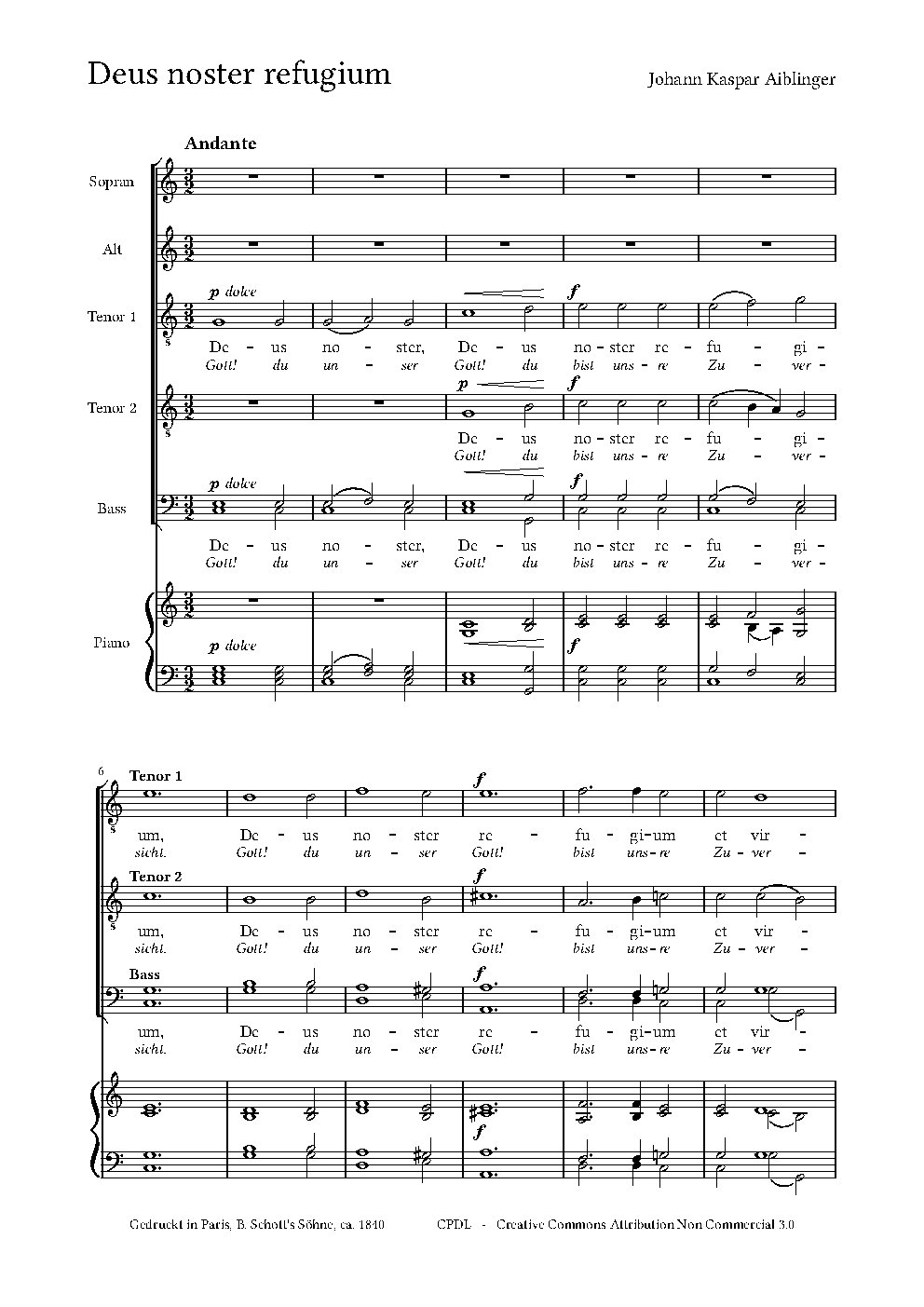 Deus noster refugium - Choir Script PDF Thumbnail