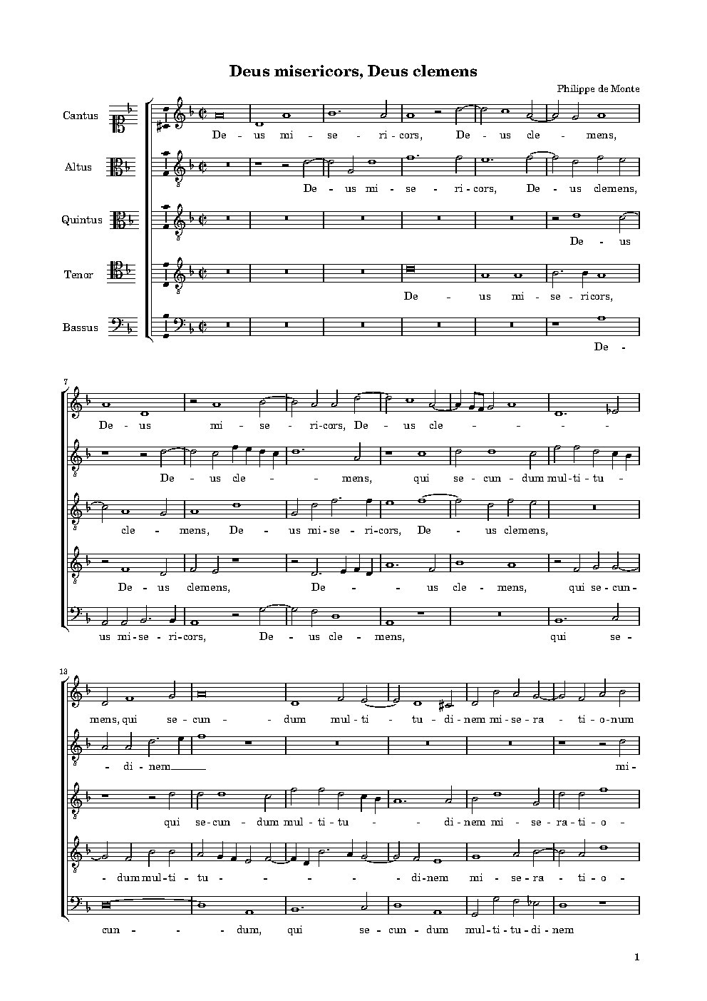 Deus misericors, Deus clemens - Choir Script PDF Thumbnail