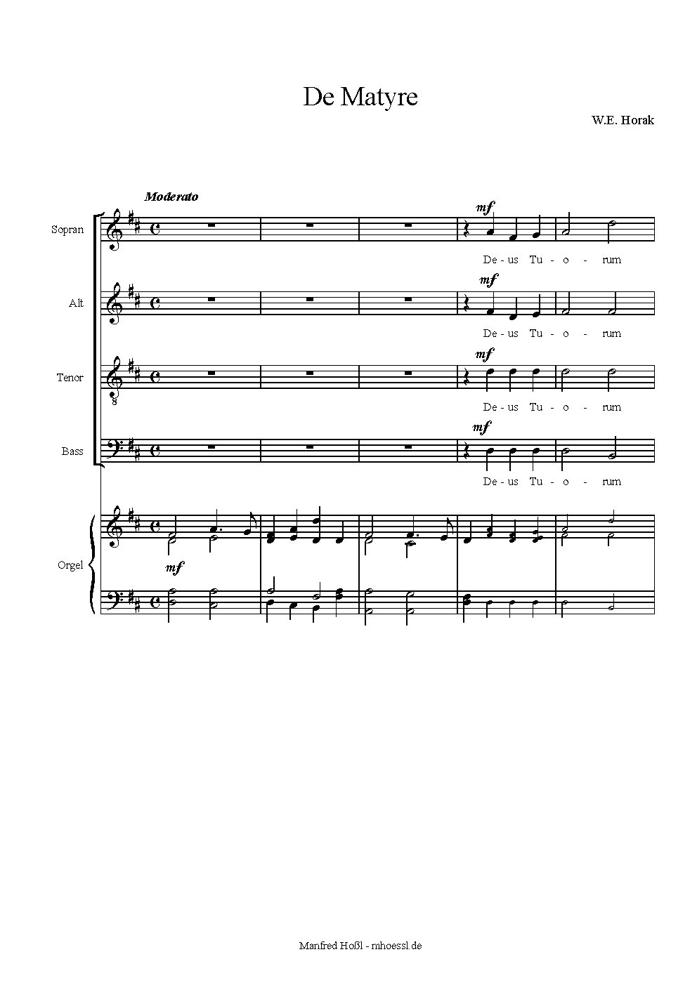 Deus Tuorum militum (#2 from 'Sechs kurze Hymnen oder Gradualien')