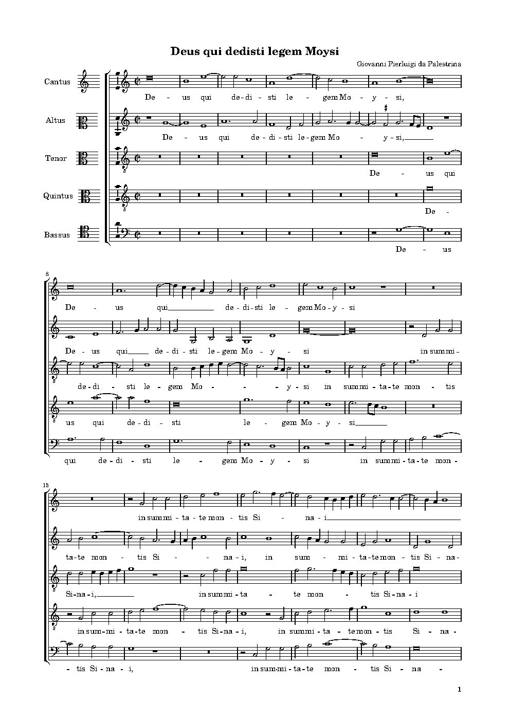 Deus qui dedisti legem Moysi - Choir Script PDF Thumbnail