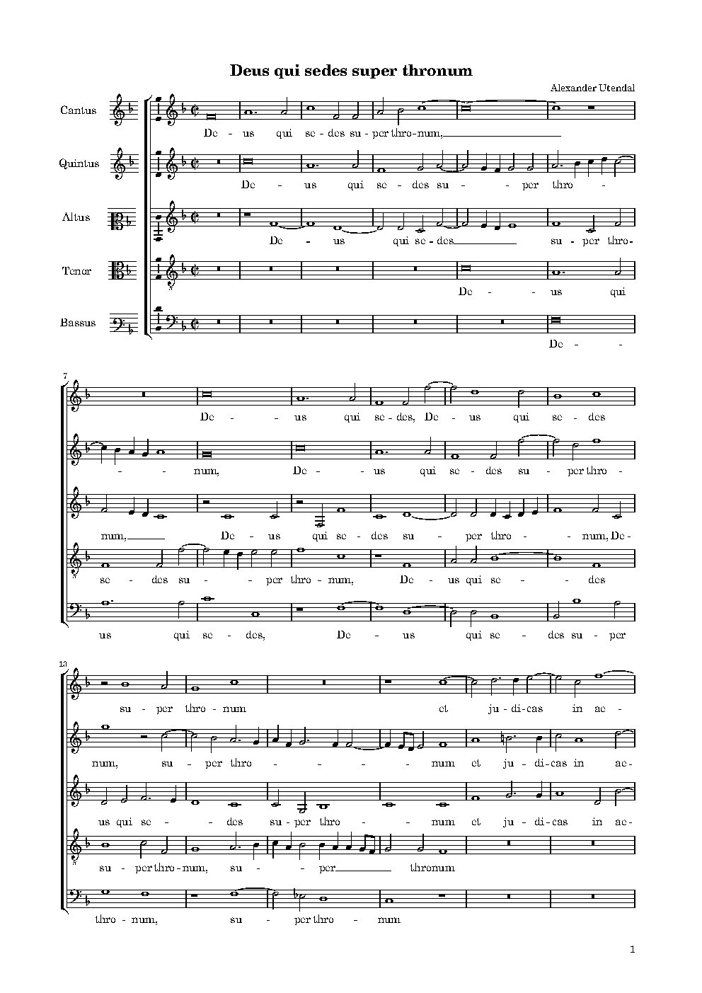 Deus qui sedes super thronum - Choir Script PDF Thumbnail