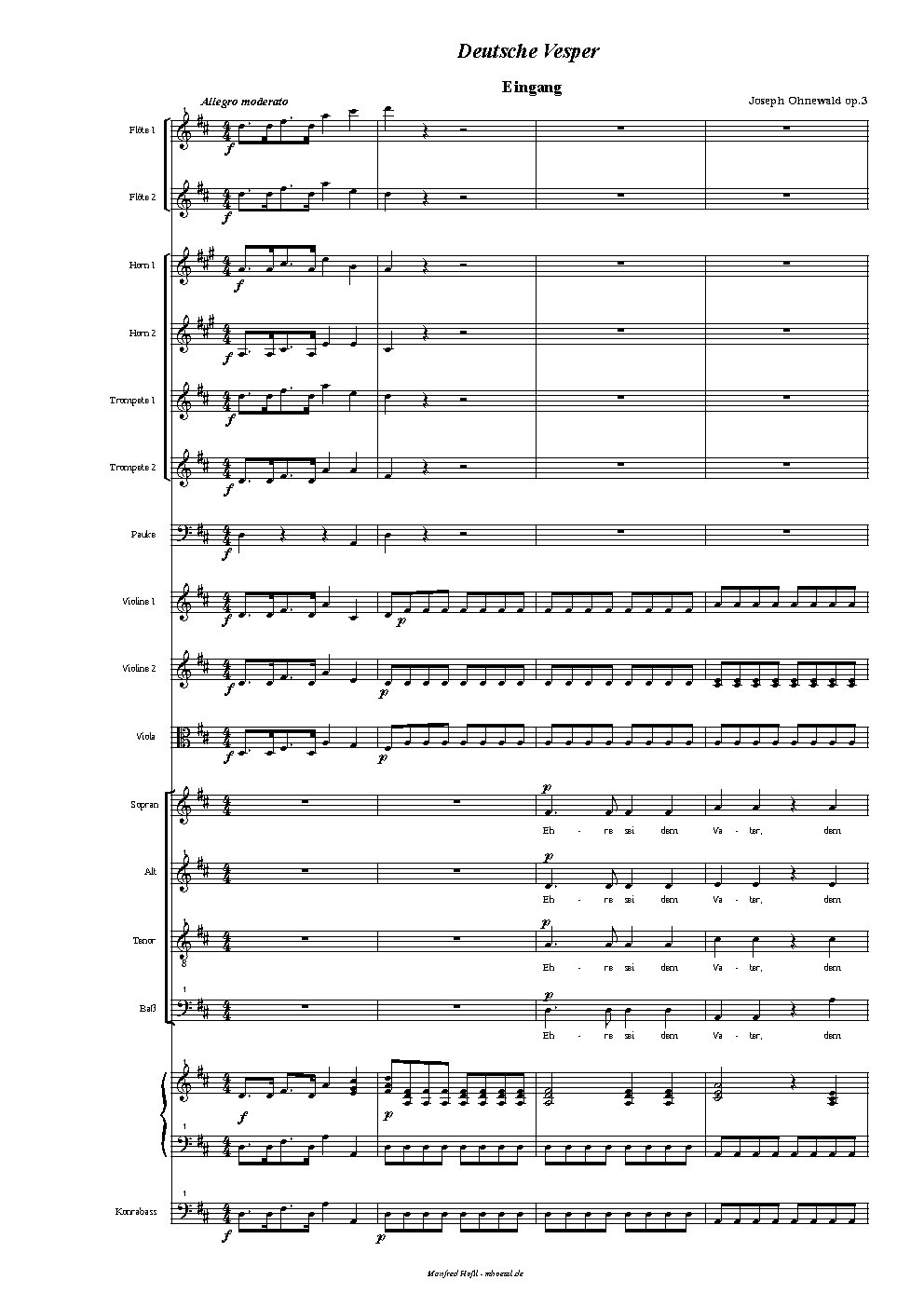Deutsche Vesper, Op. 3