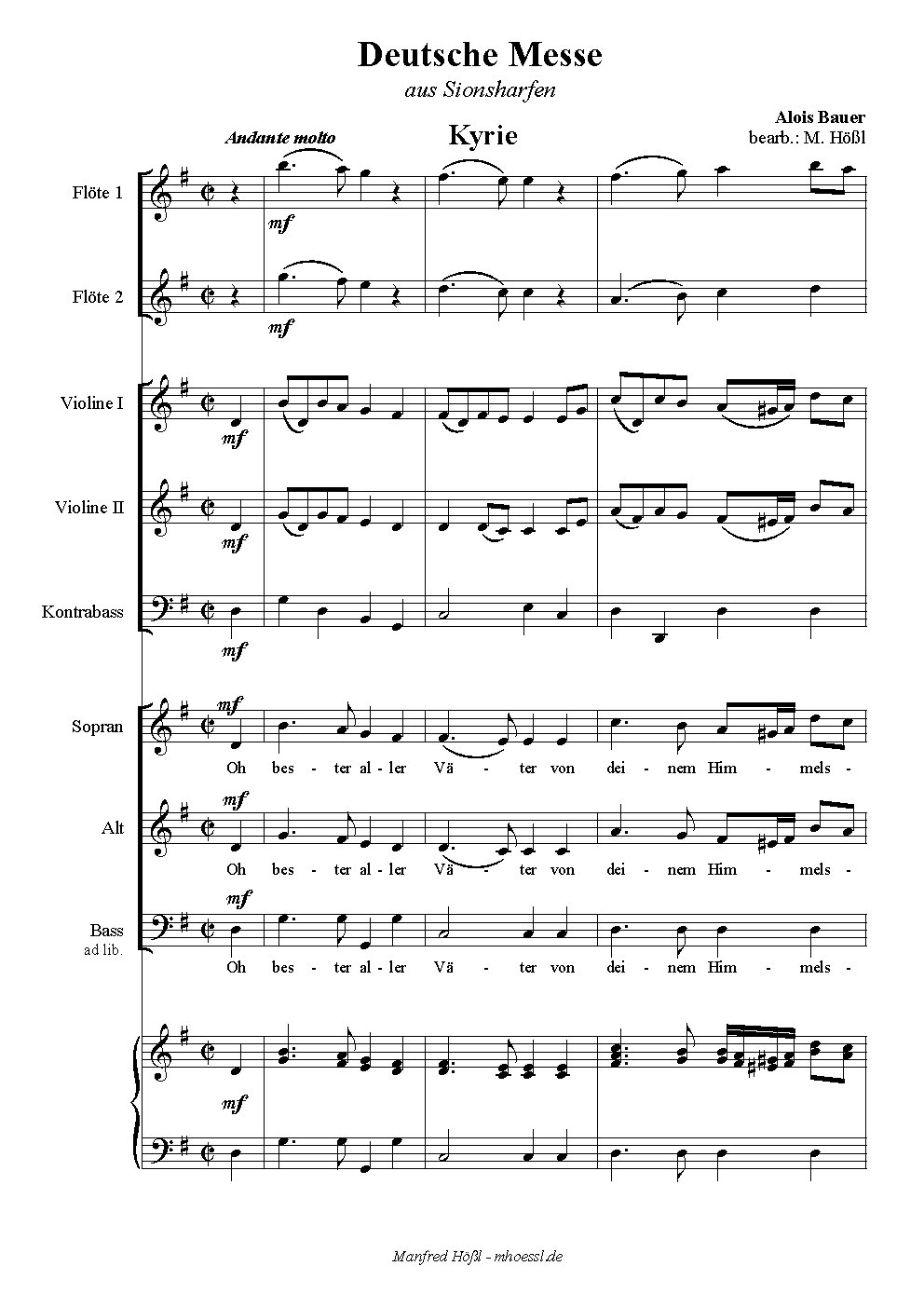 Deutsche Messe 1 - Choir Script PDF Thumbnail