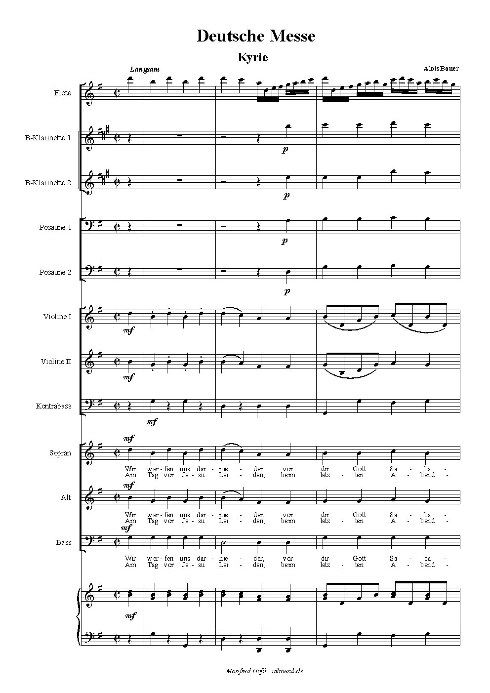 Deutsche Messe in G
