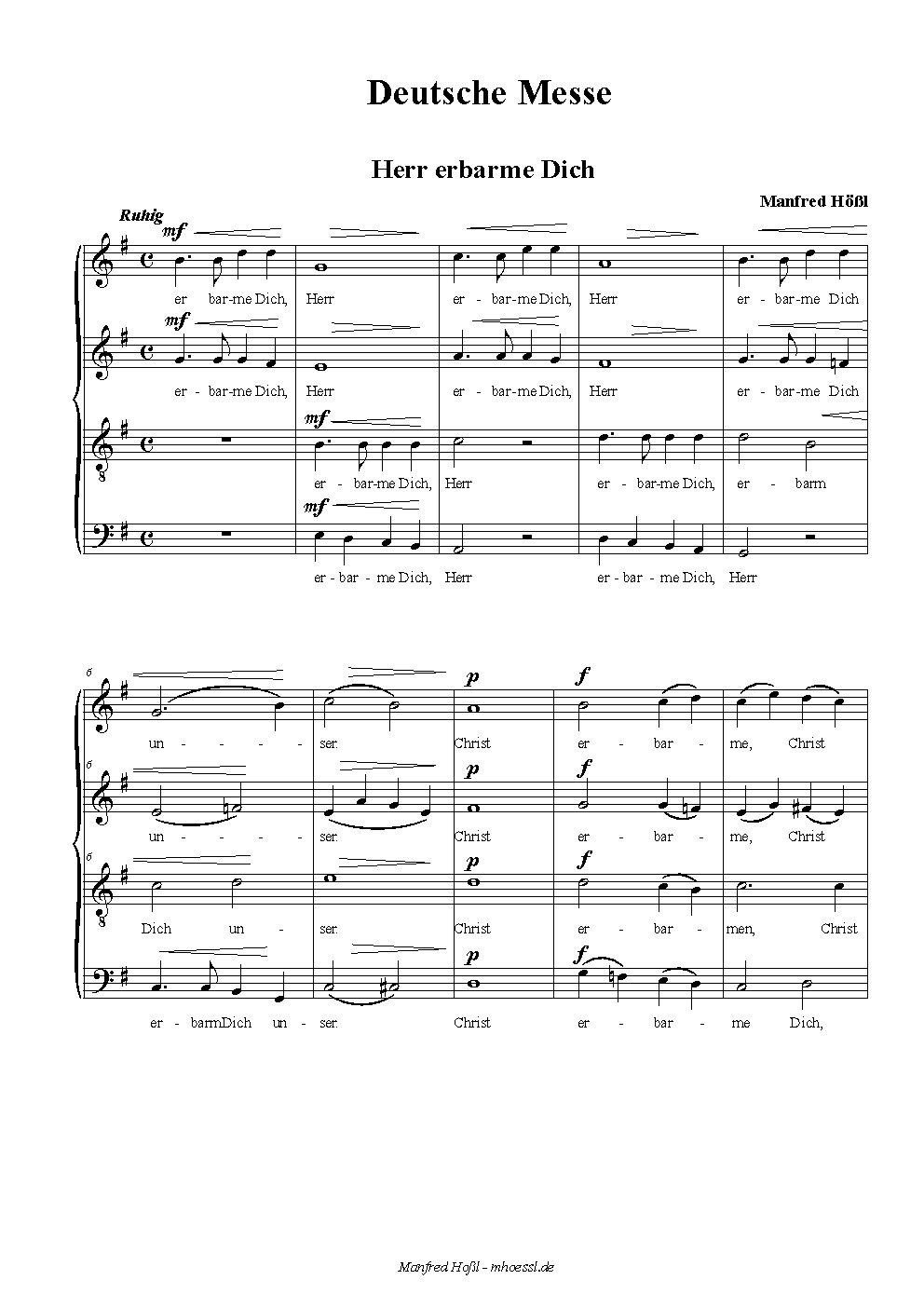 Deutsche Messe - Choir Script PDF Thumbnail