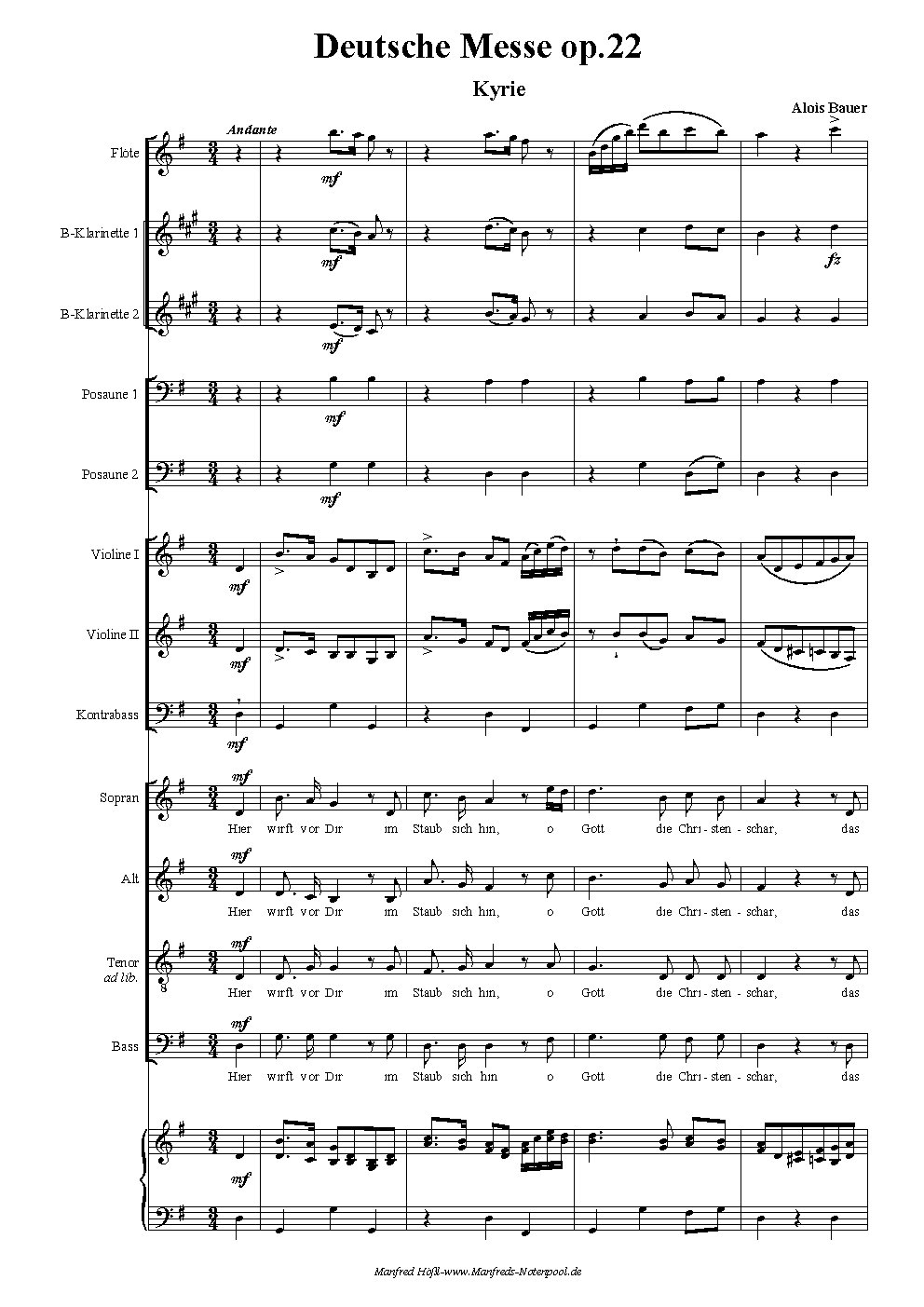 Dt. Messe Op. 22