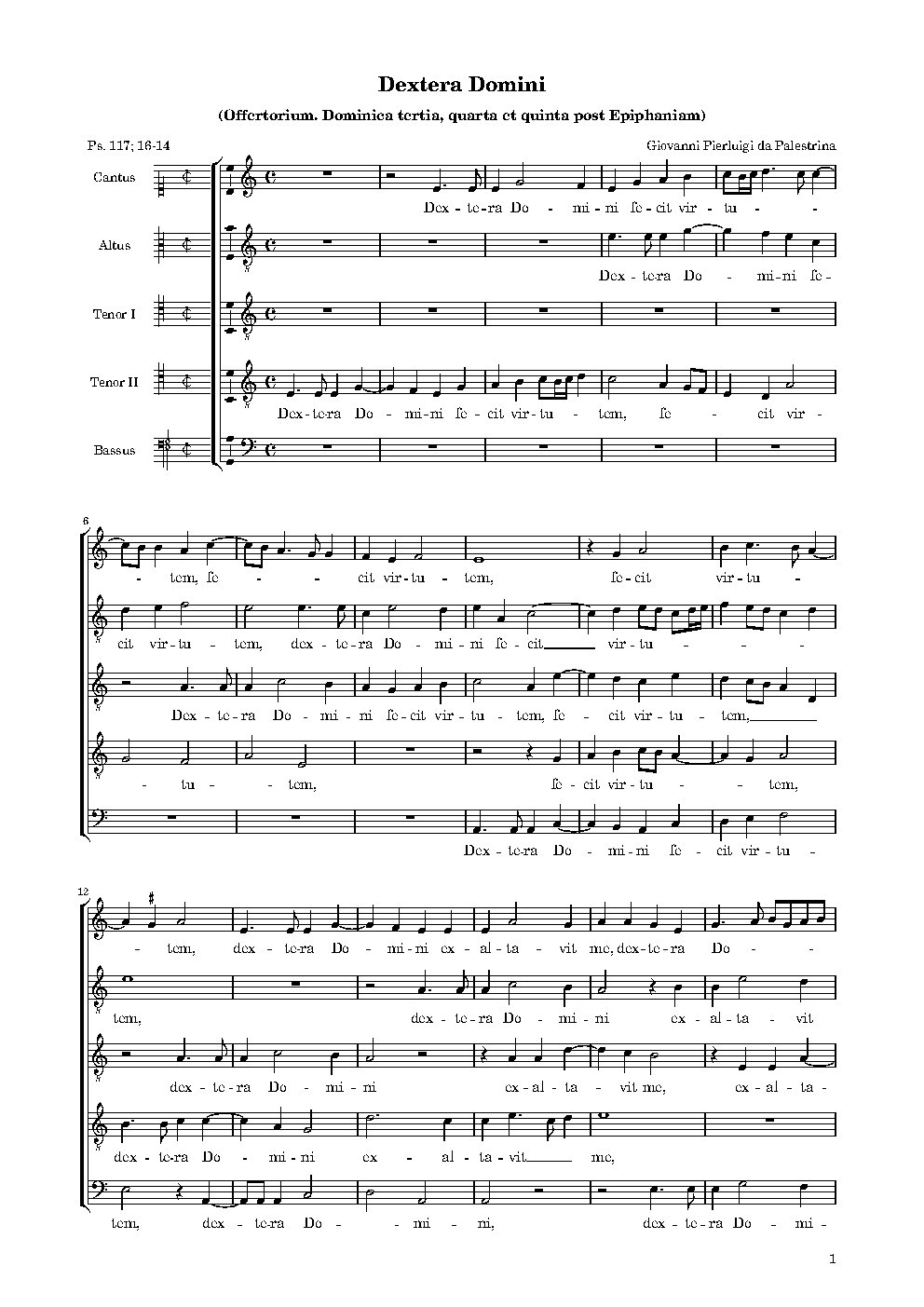 Dextera Domini - Choir Script PDF Thumbnail