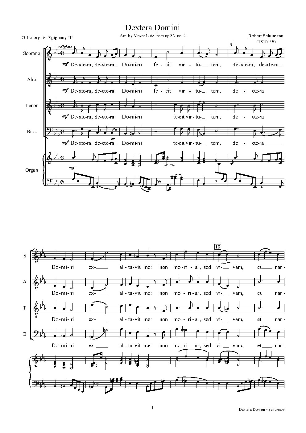 Dextera Domini - Choir Script PDF Thumbnail