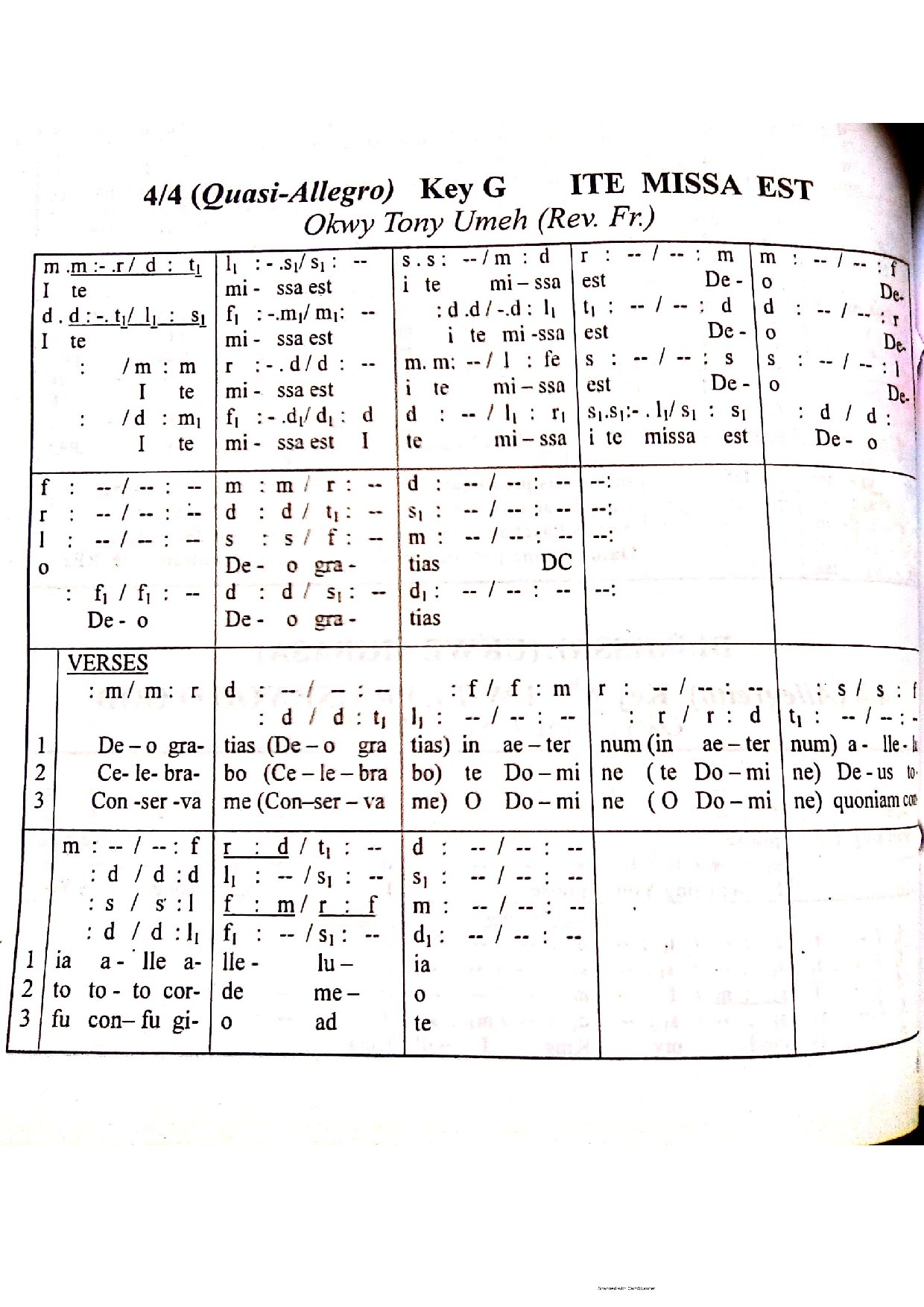 Ite Missa Est - Download Choir Script PDF