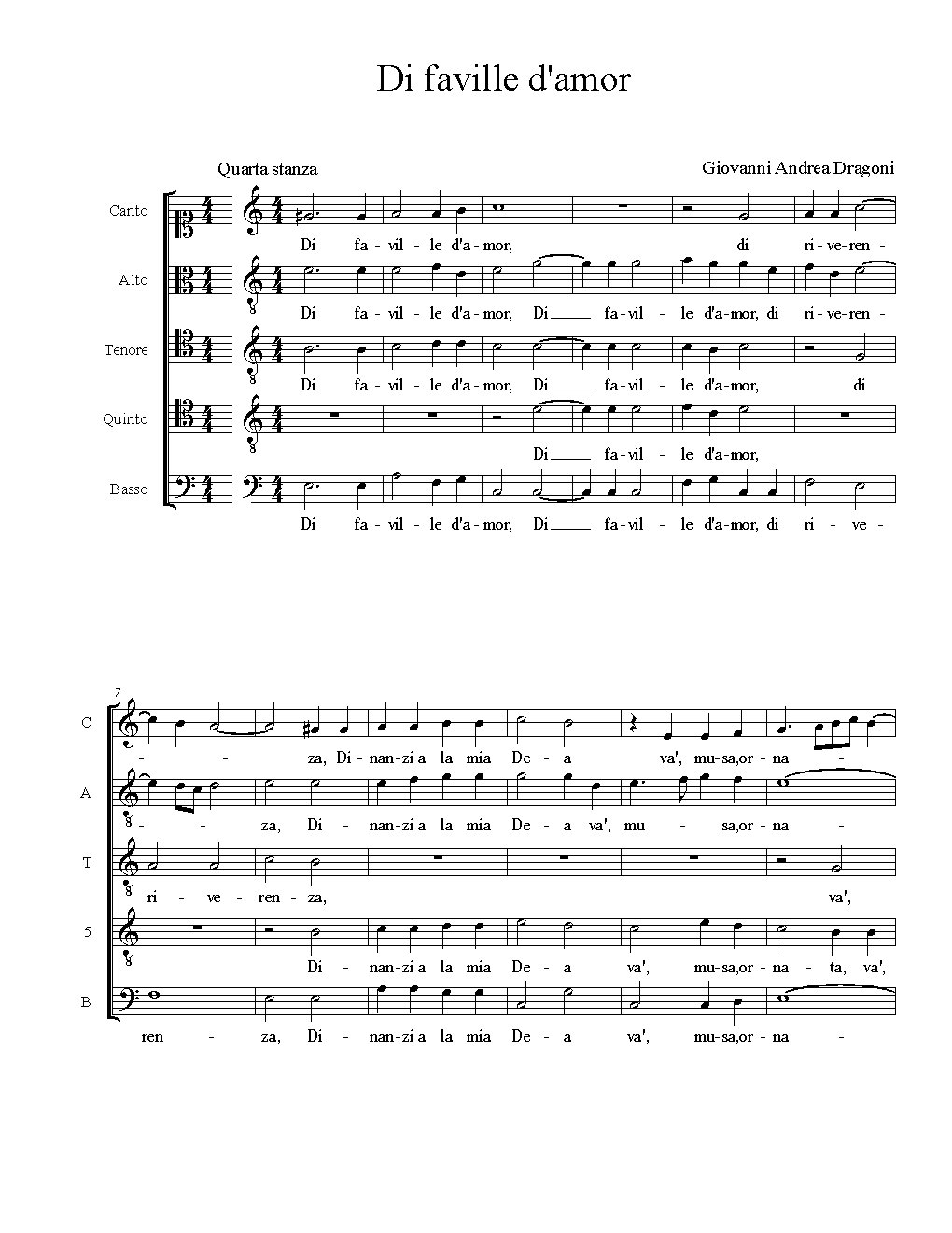Di faville d'amor - Choir Script PDF Thumbnail