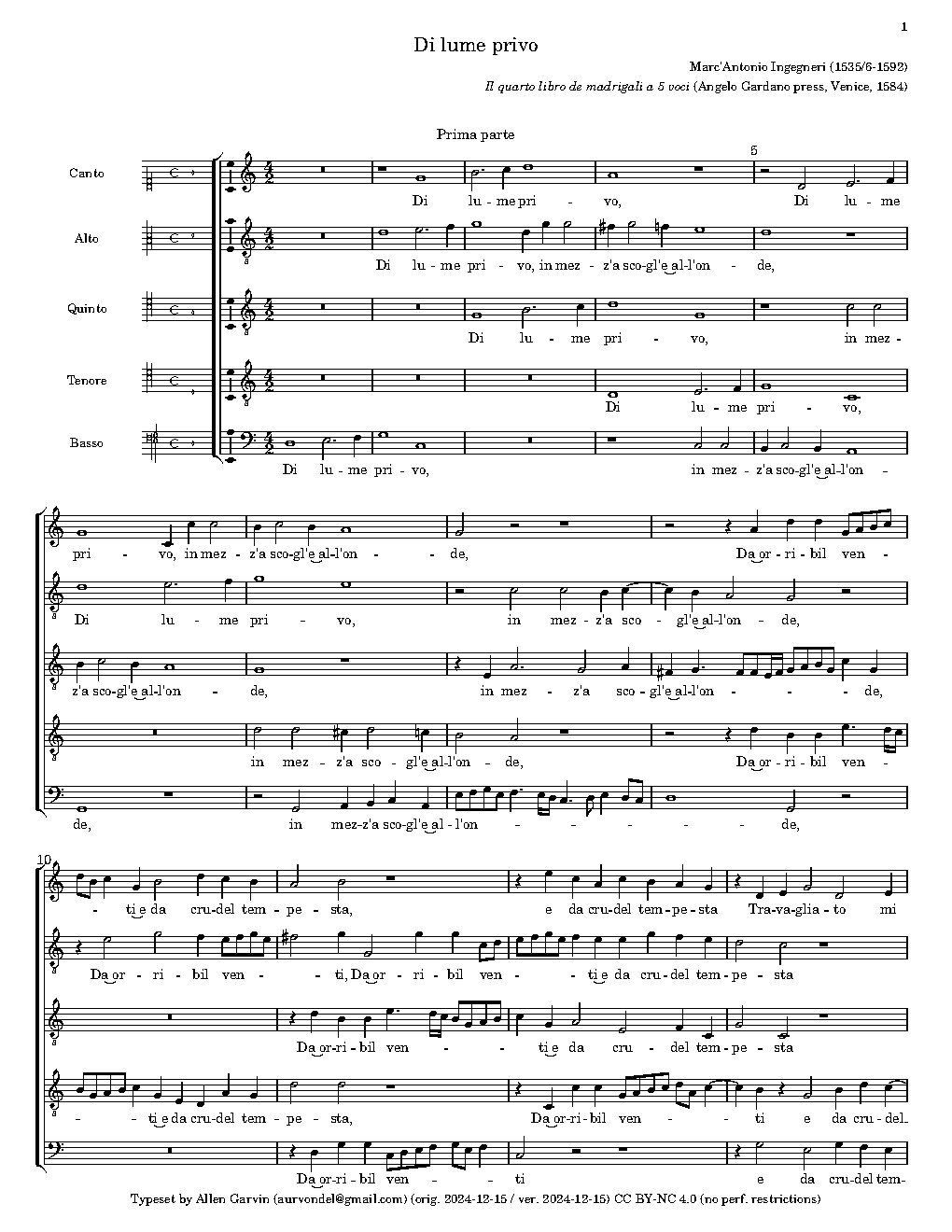 Di lume privo - Choir Script PDF Thumbnail