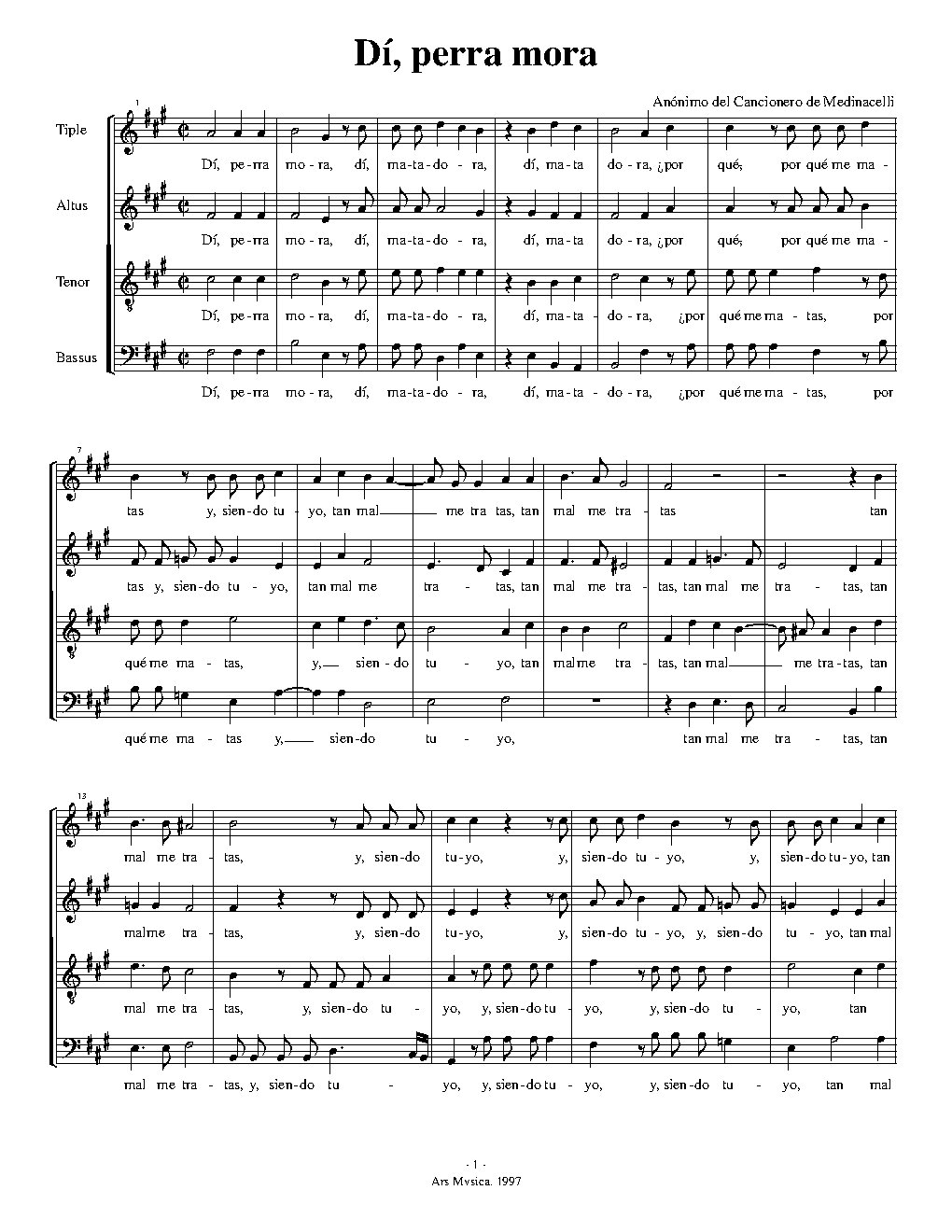 Di perra mora - Choir Script PDF Thumbnail