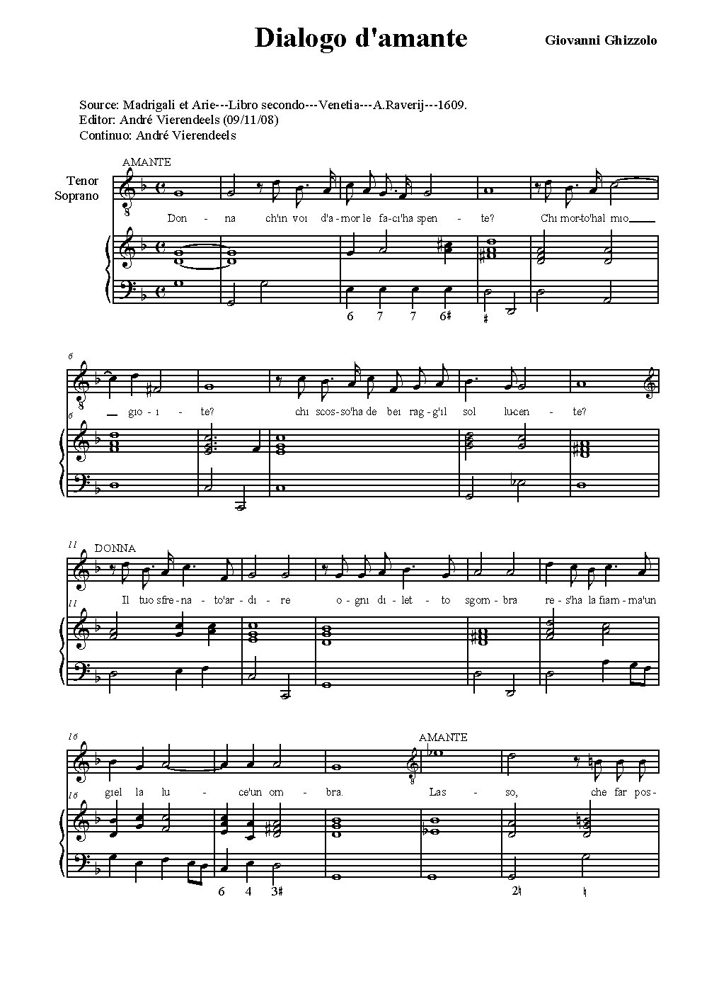 Dialogo d'amante - Choir Script PDF Thumbnail
