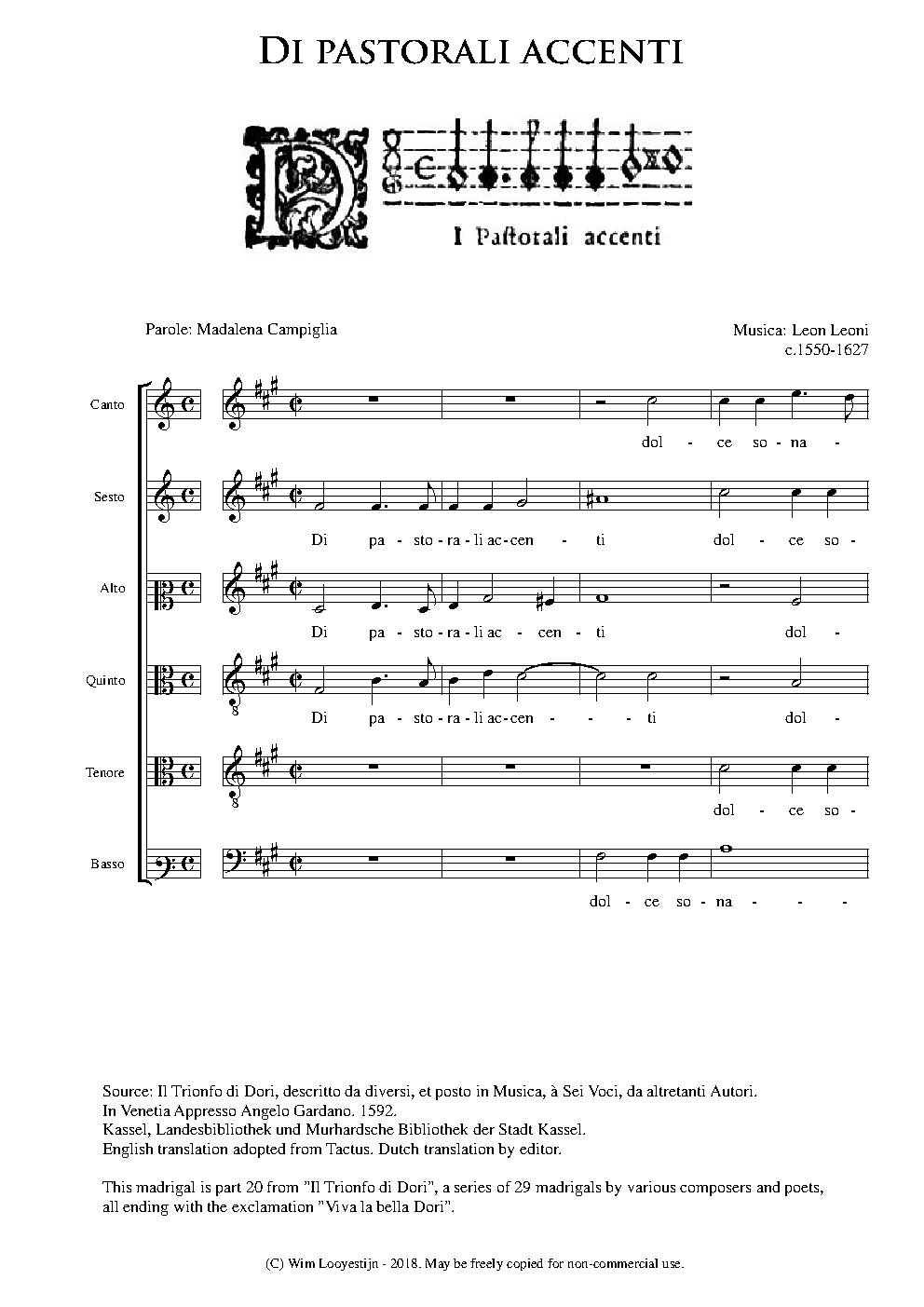 Di pastorali accenti