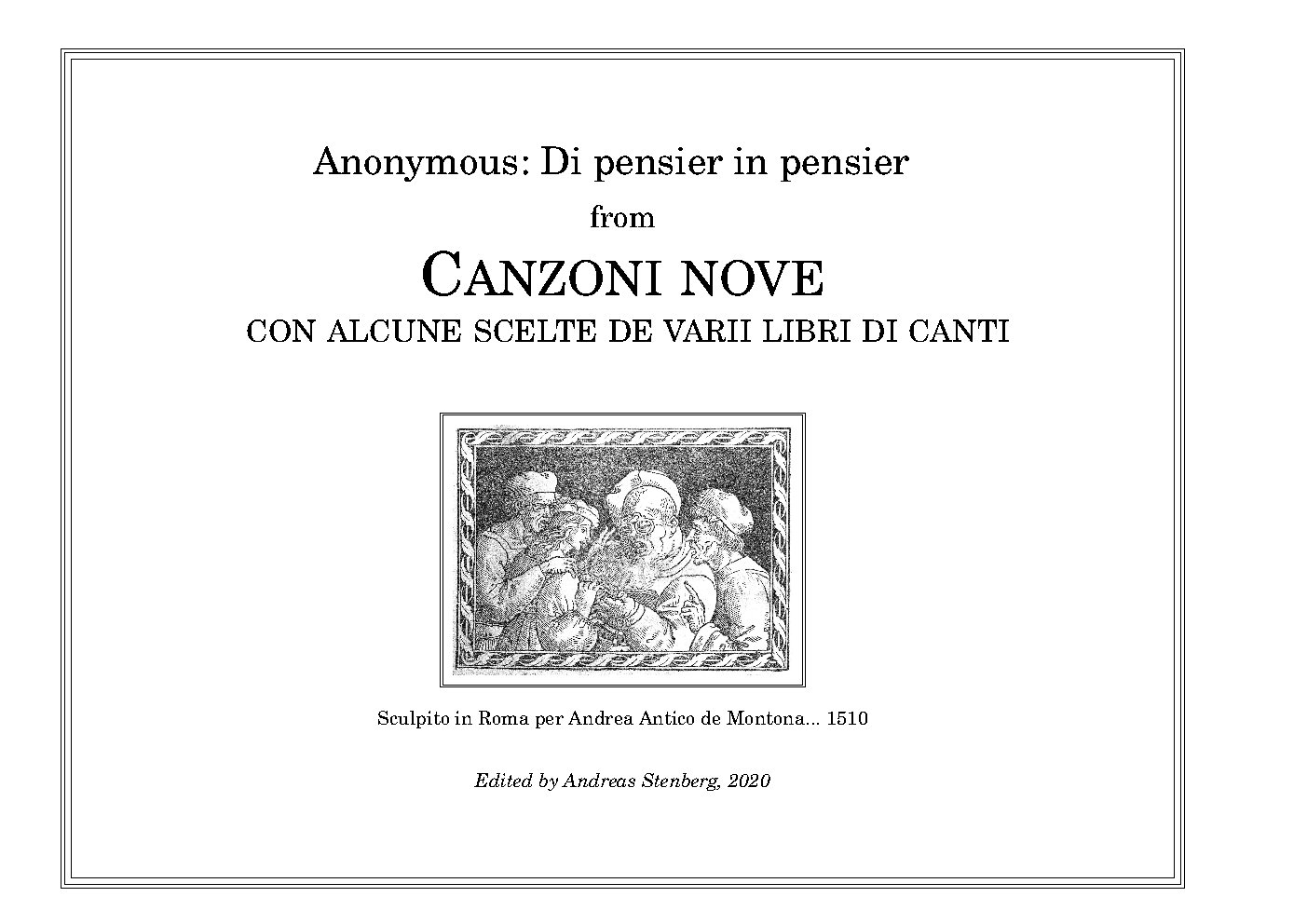 Di pensier in pensier - Choir Script PDF Thumbnail