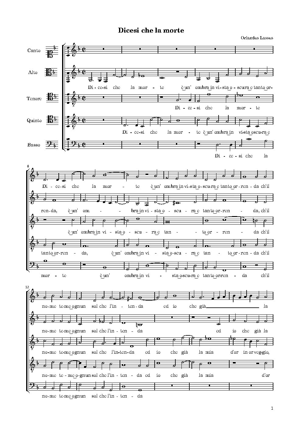 Dicesi che la morte