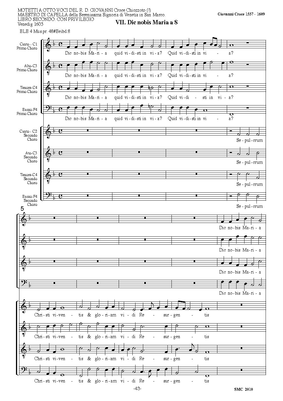 Dic nobis Maria - Choir Script PDF Thumbnail