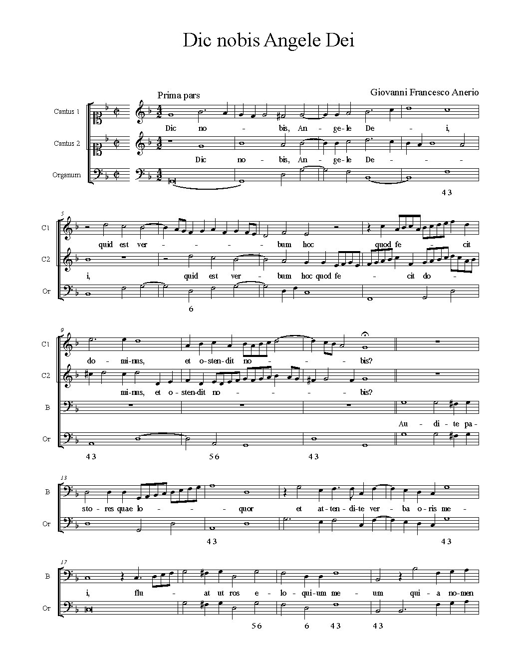Dic nobis Angele Dei