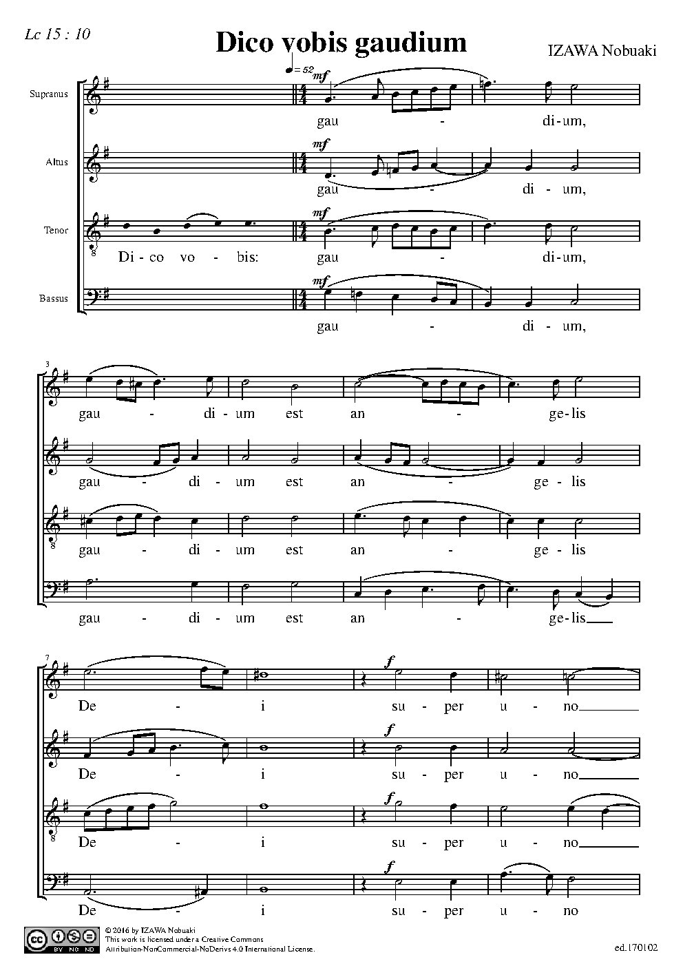 Dico vobis gaudium