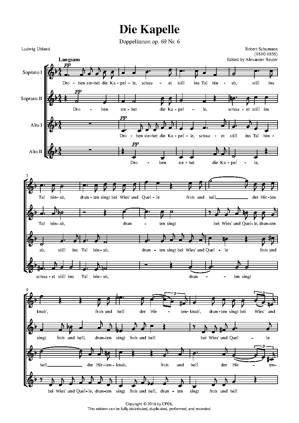 Die Capelle Opus 69 No. 6