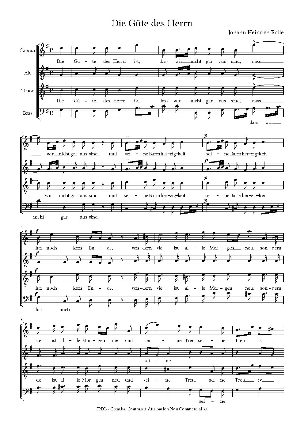 Die Güte des Herrn - Choir Script PDF Thumbnail