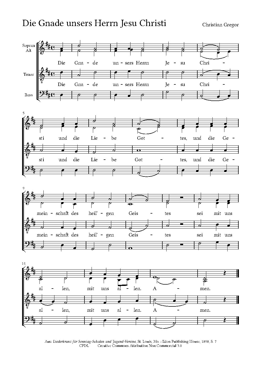 Die Gnade unsers Herrn Jesu Christi
