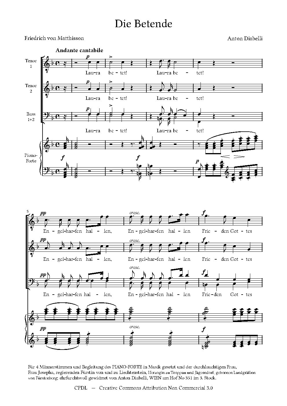 Die Betende - Choir Script PDF Thumbnail