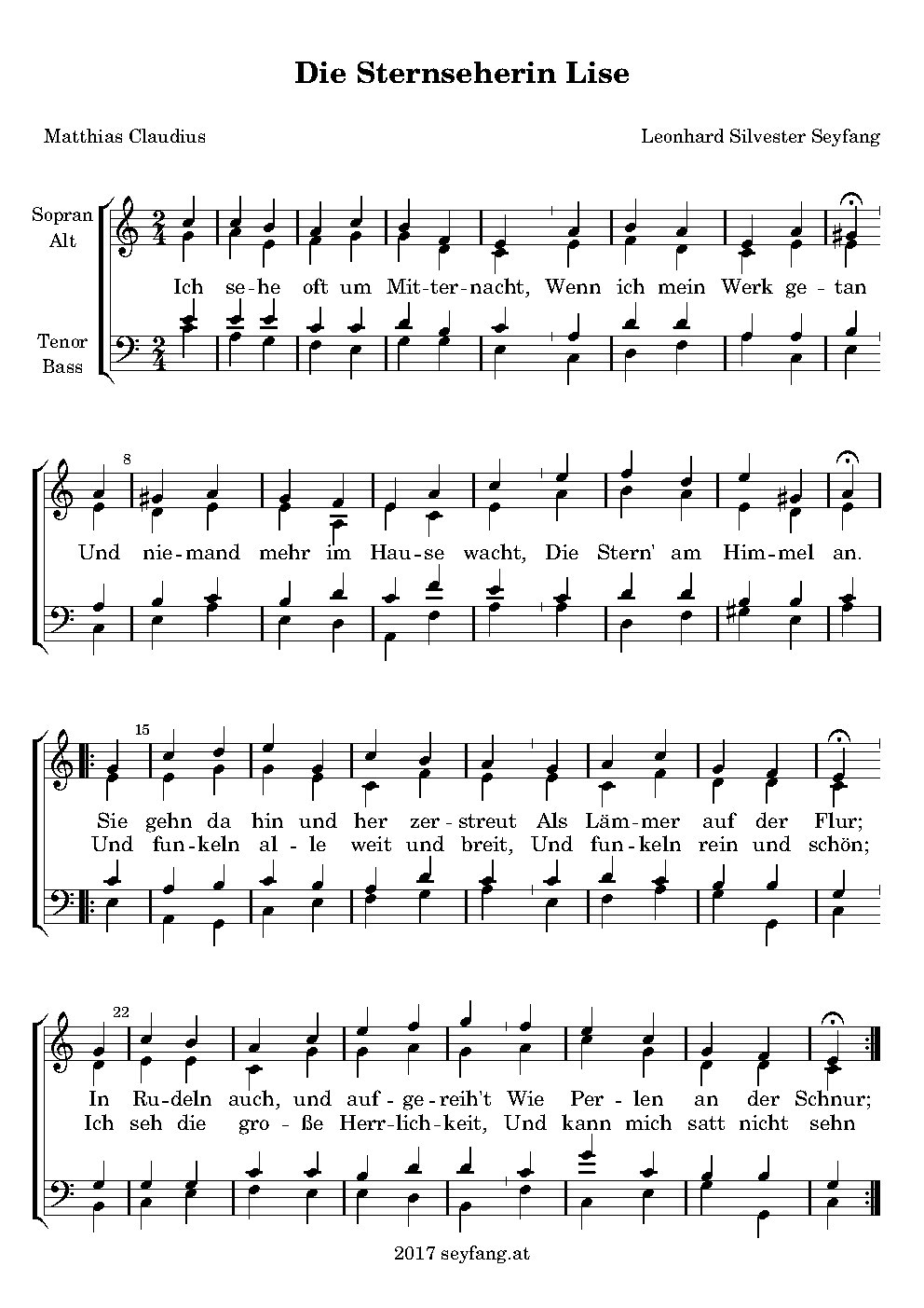 Die Sternseherin Lise - Choir Script PDF Thumbnail