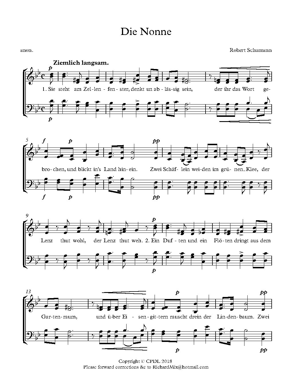 Die Nonne, Op. 145 No. 2