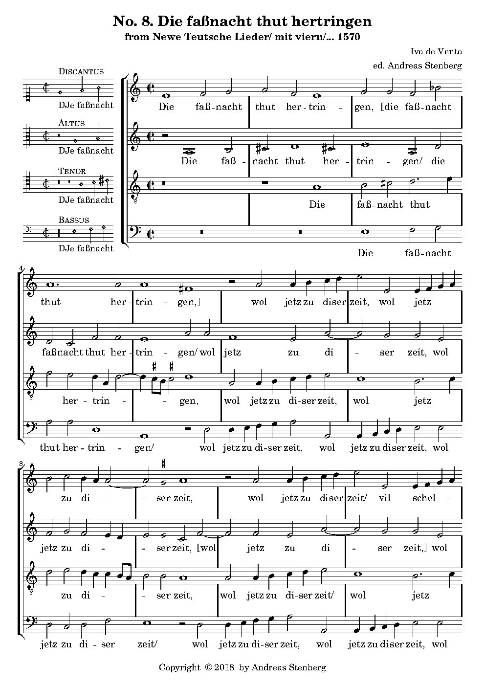 Die faßnacht thut hertringen - Choir Script PDF Thumbnail