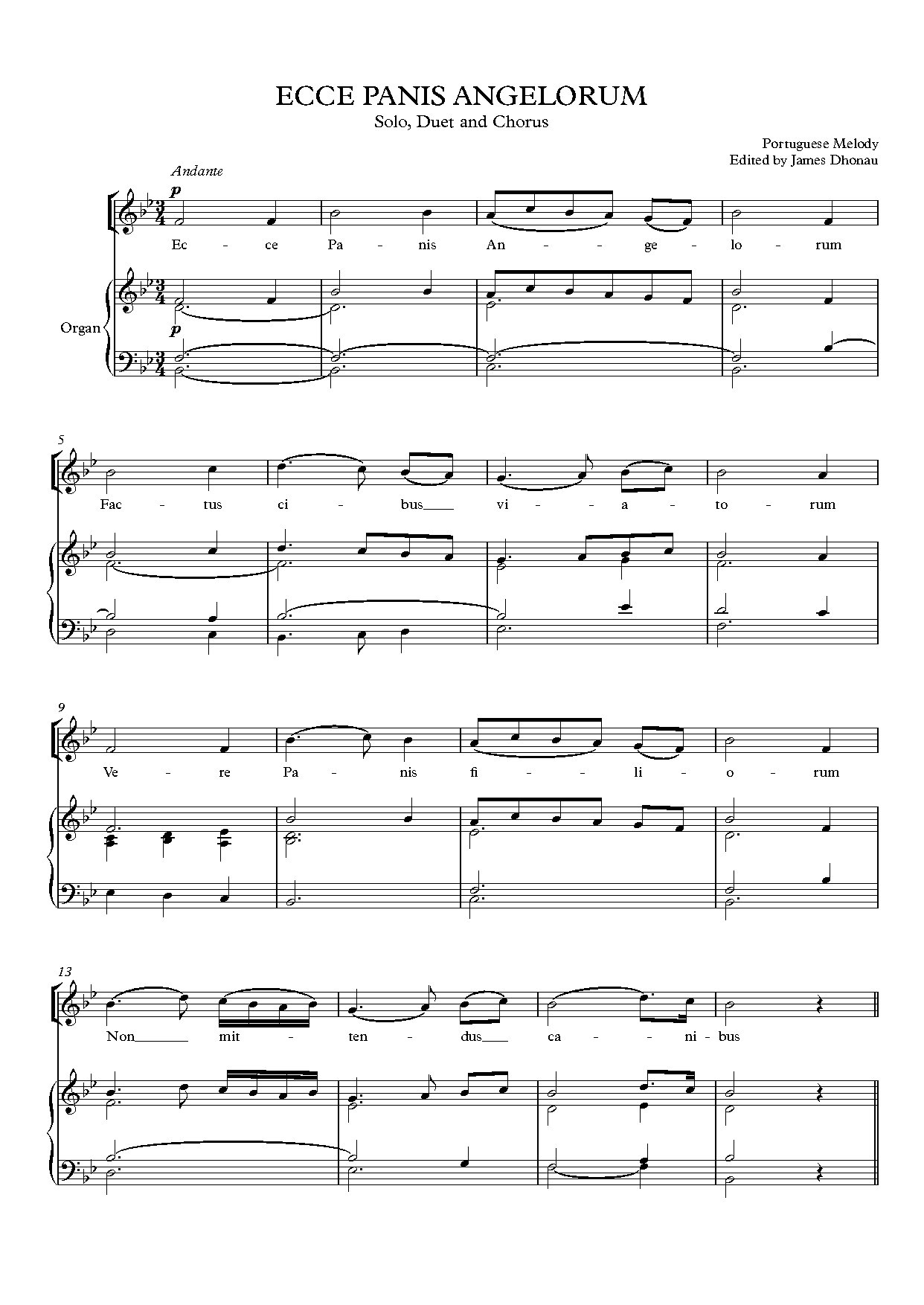 Ecce Panis Angelorum - Download Choir Script PDF