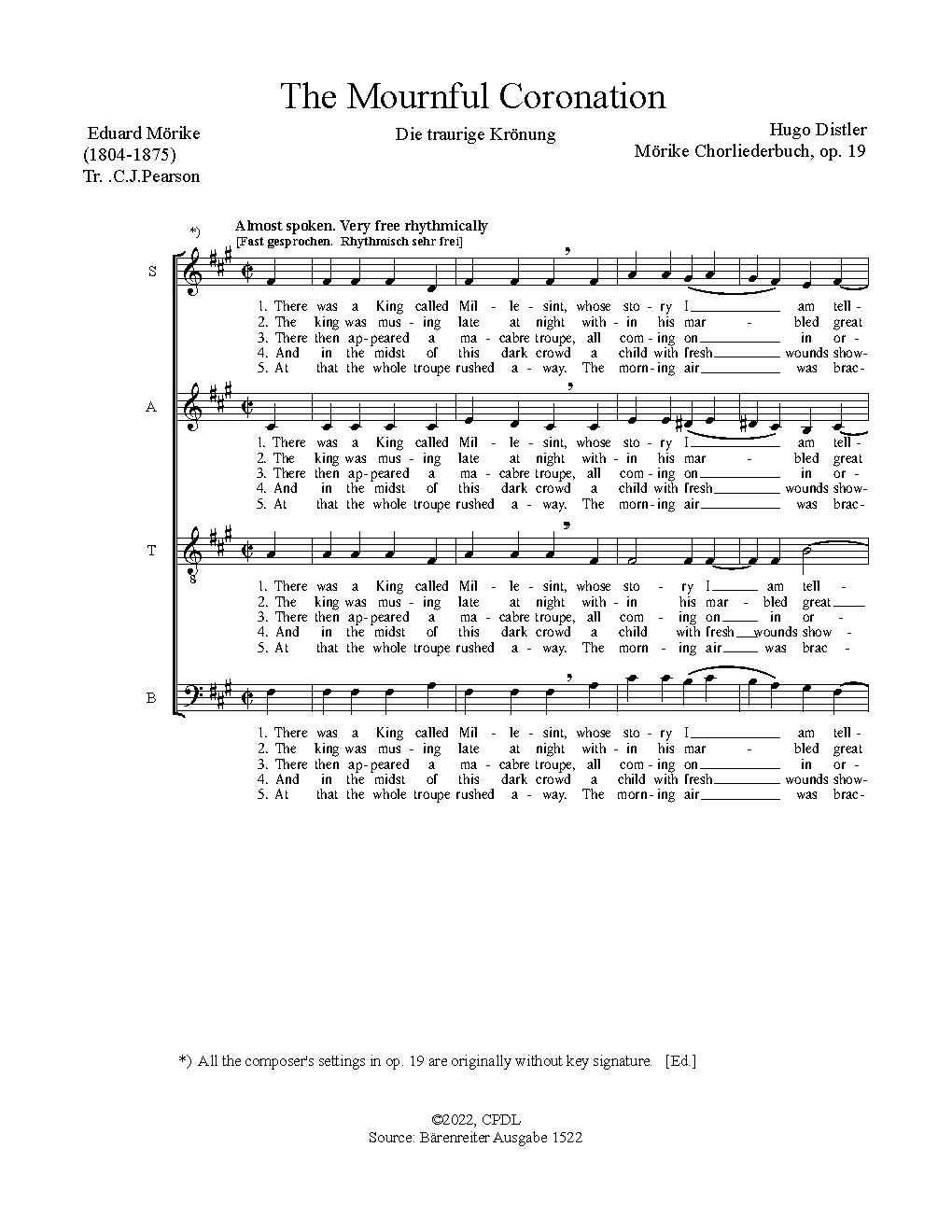 Die traurige Krönung - Choir Script PDF Thumbnail