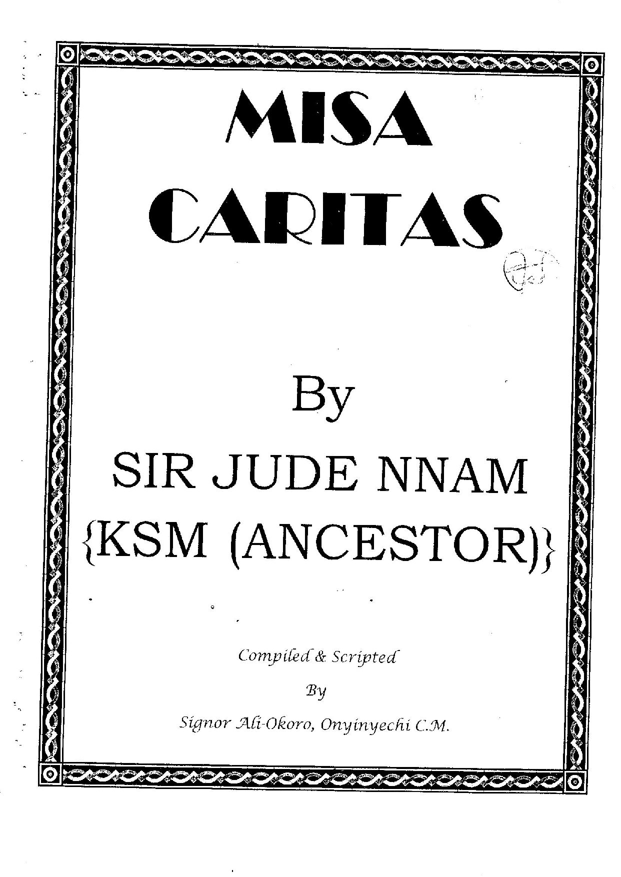 Missa Caritas - Download Choir Script PDF