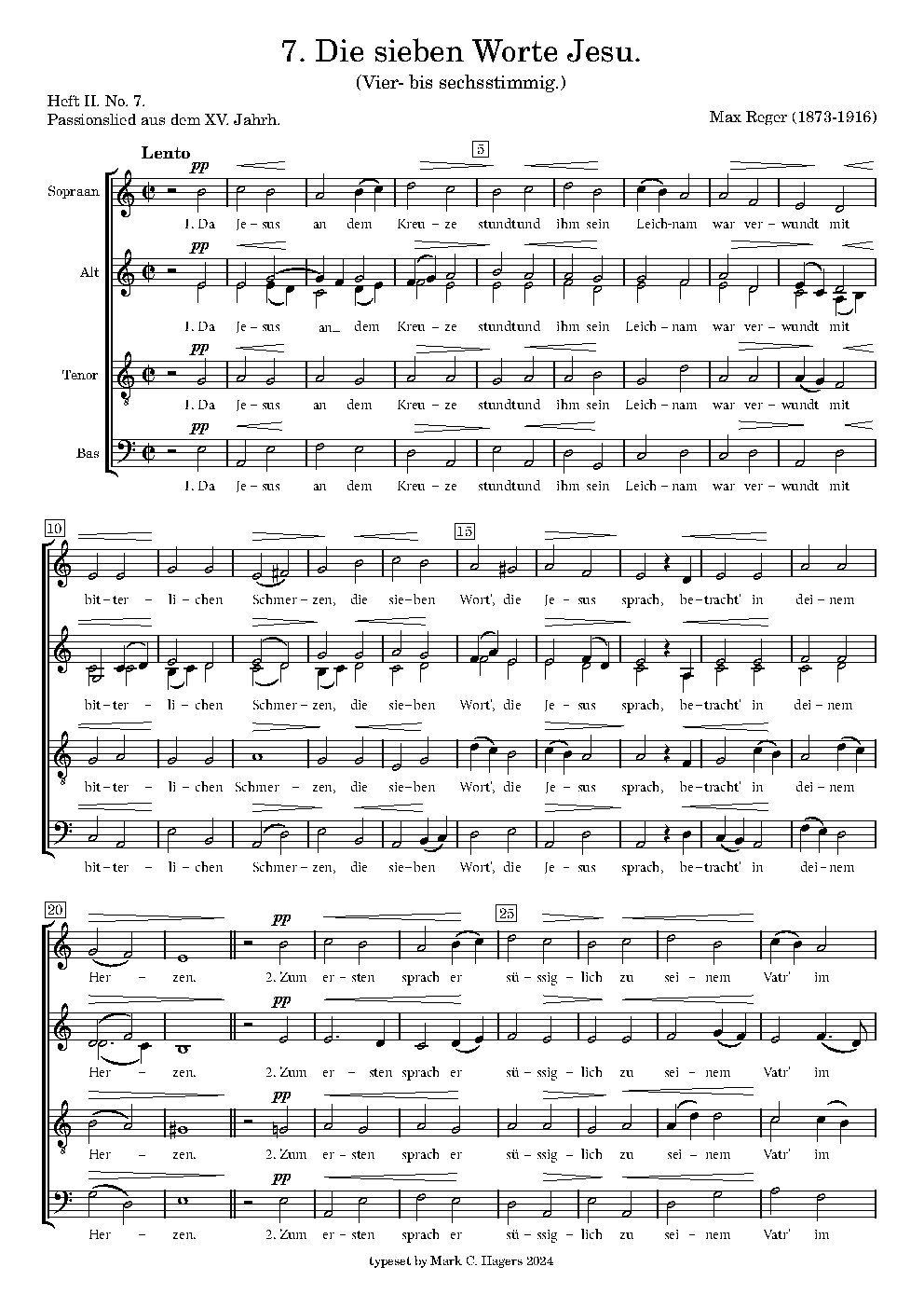 Die sieben Worte Jesu.