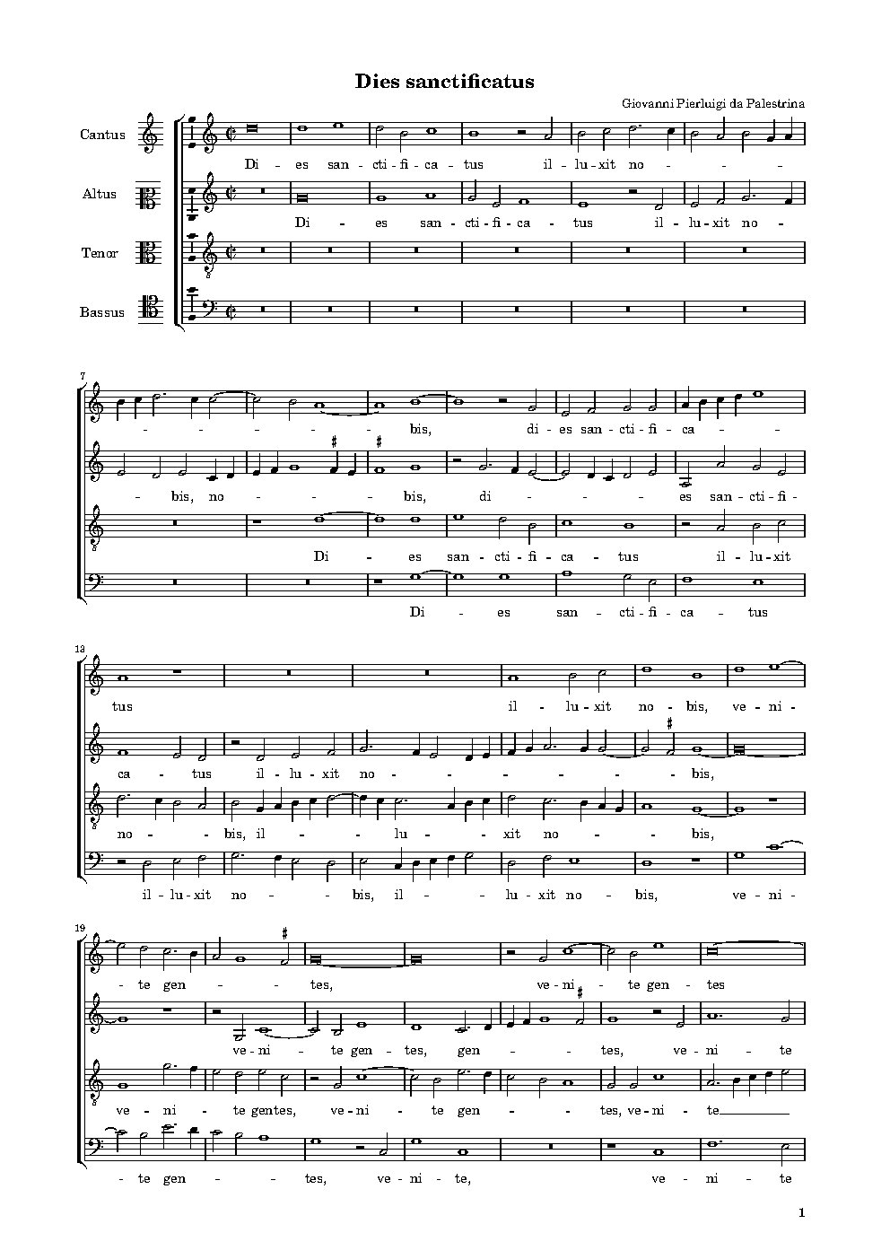 Dies sanctificatus - Choir Script PDF Thumbnail