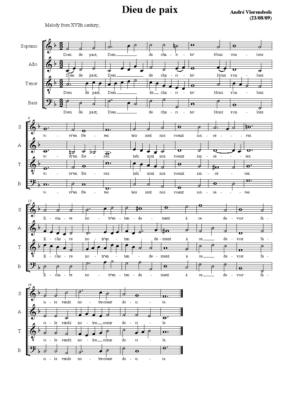 Dieu de paix
