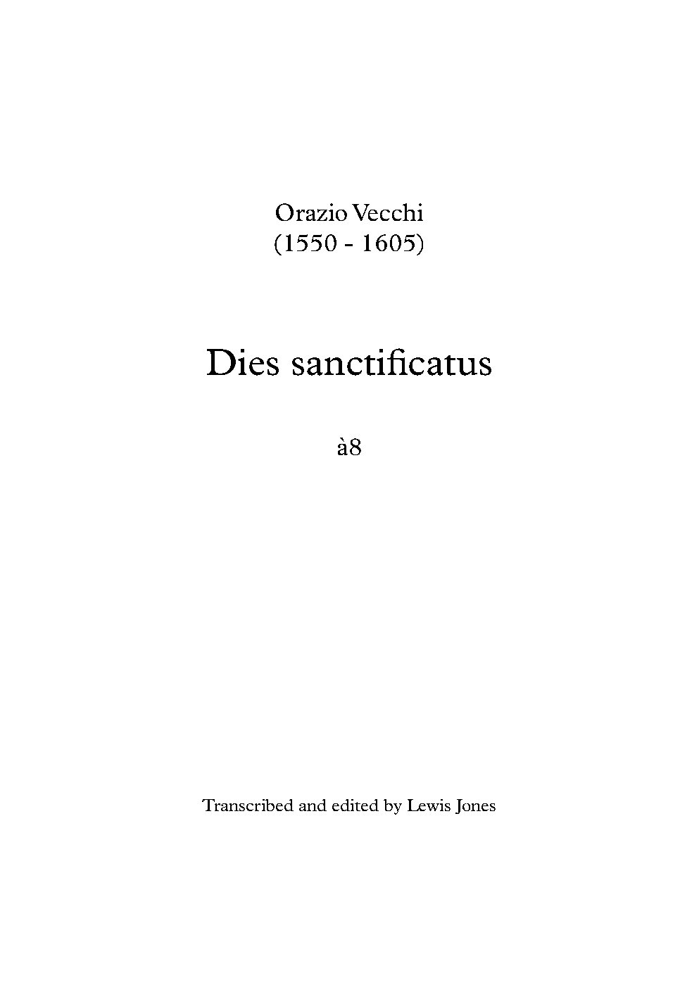Dies sanctificatus a 8