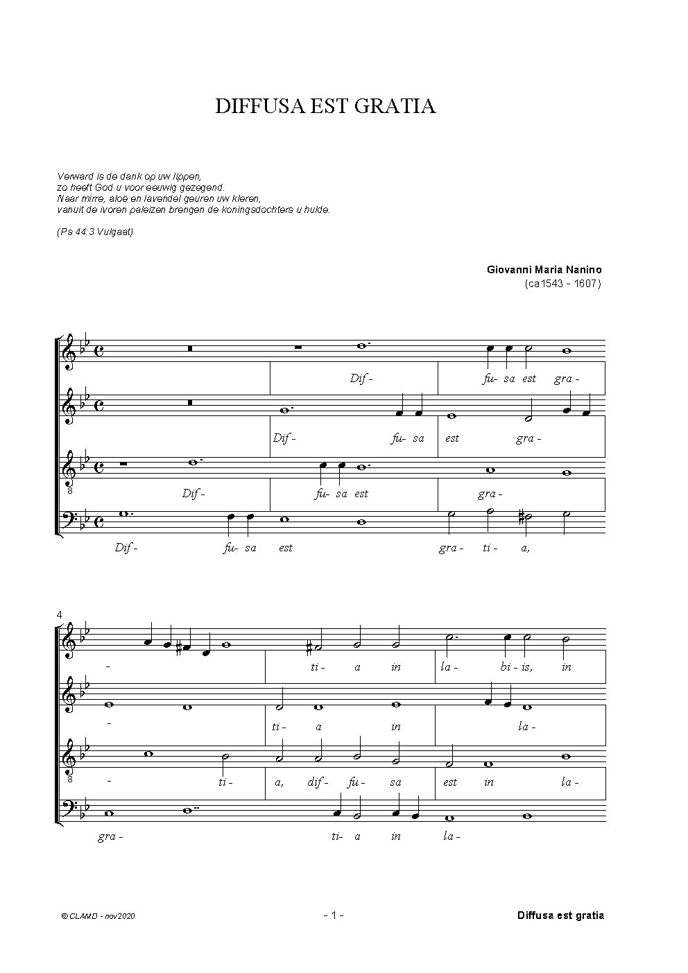 Diffusa est gratia - Choir Script PDF Thumbnail