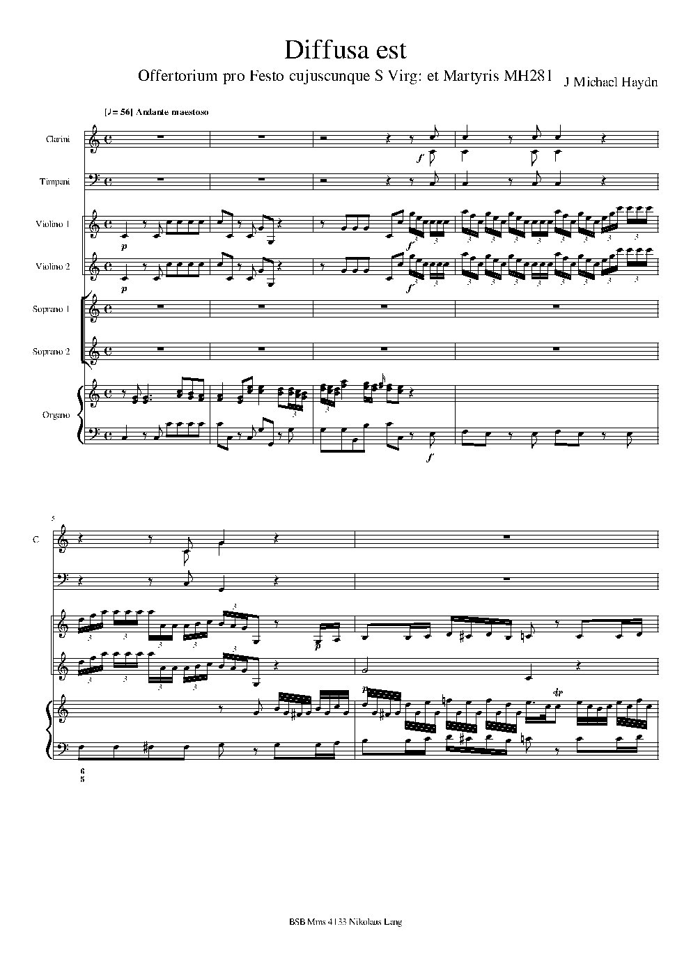Diffusa est, MH281 - Choir Script PDF Thumbnail