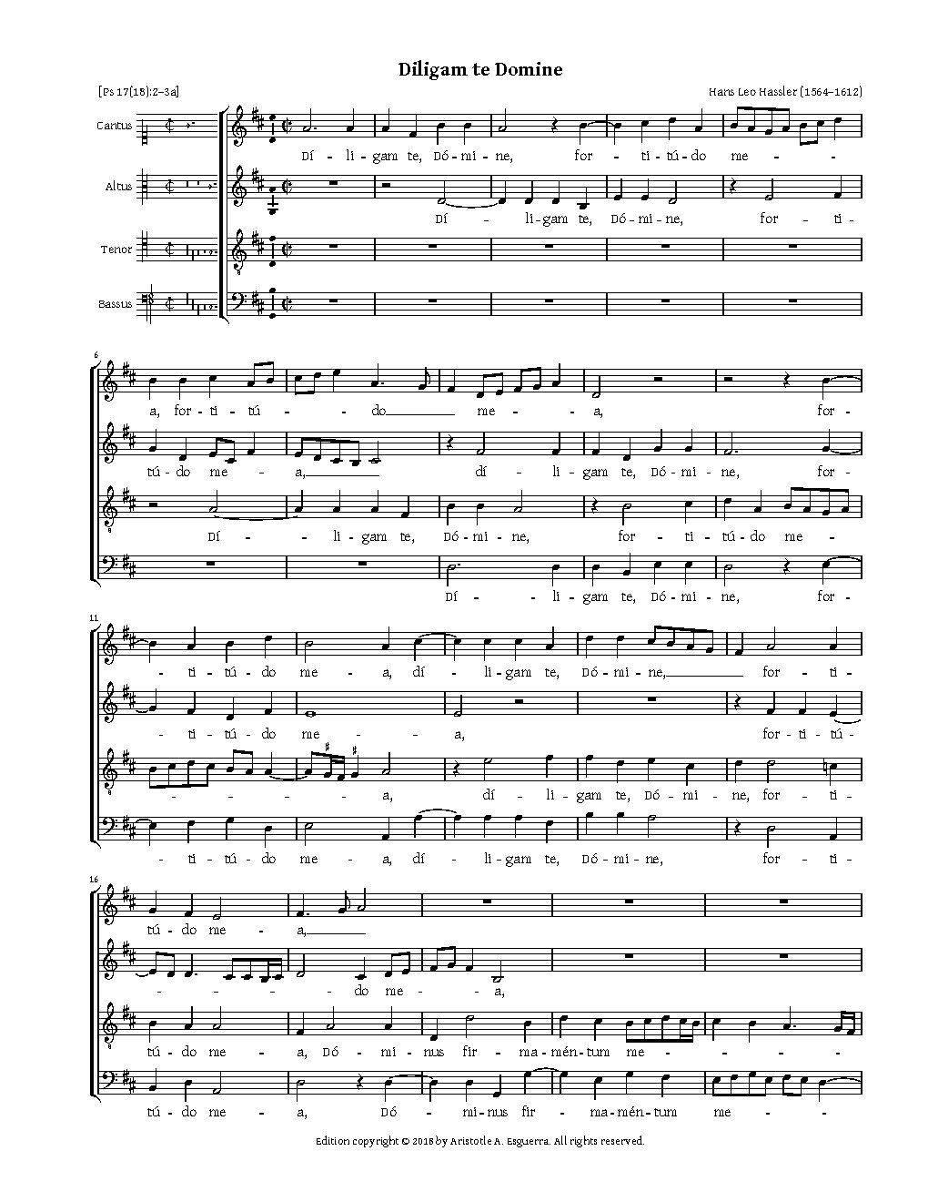Diligam te, Domine - Choir Script PDF Thumbnail