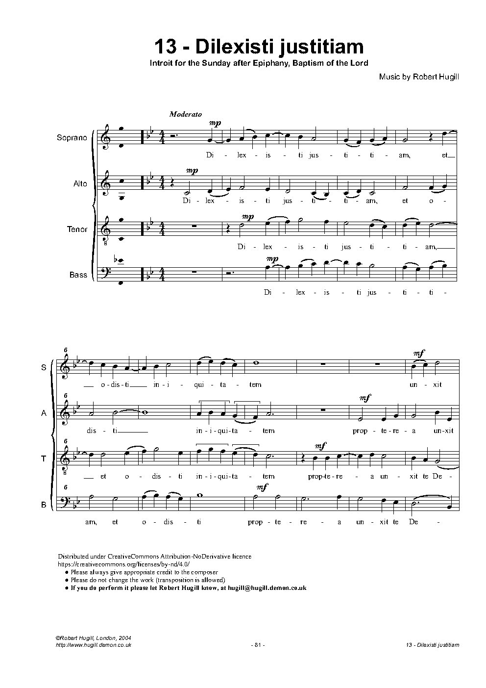 Dilexisti justitiam - Choir Script PDF Thumbnail
