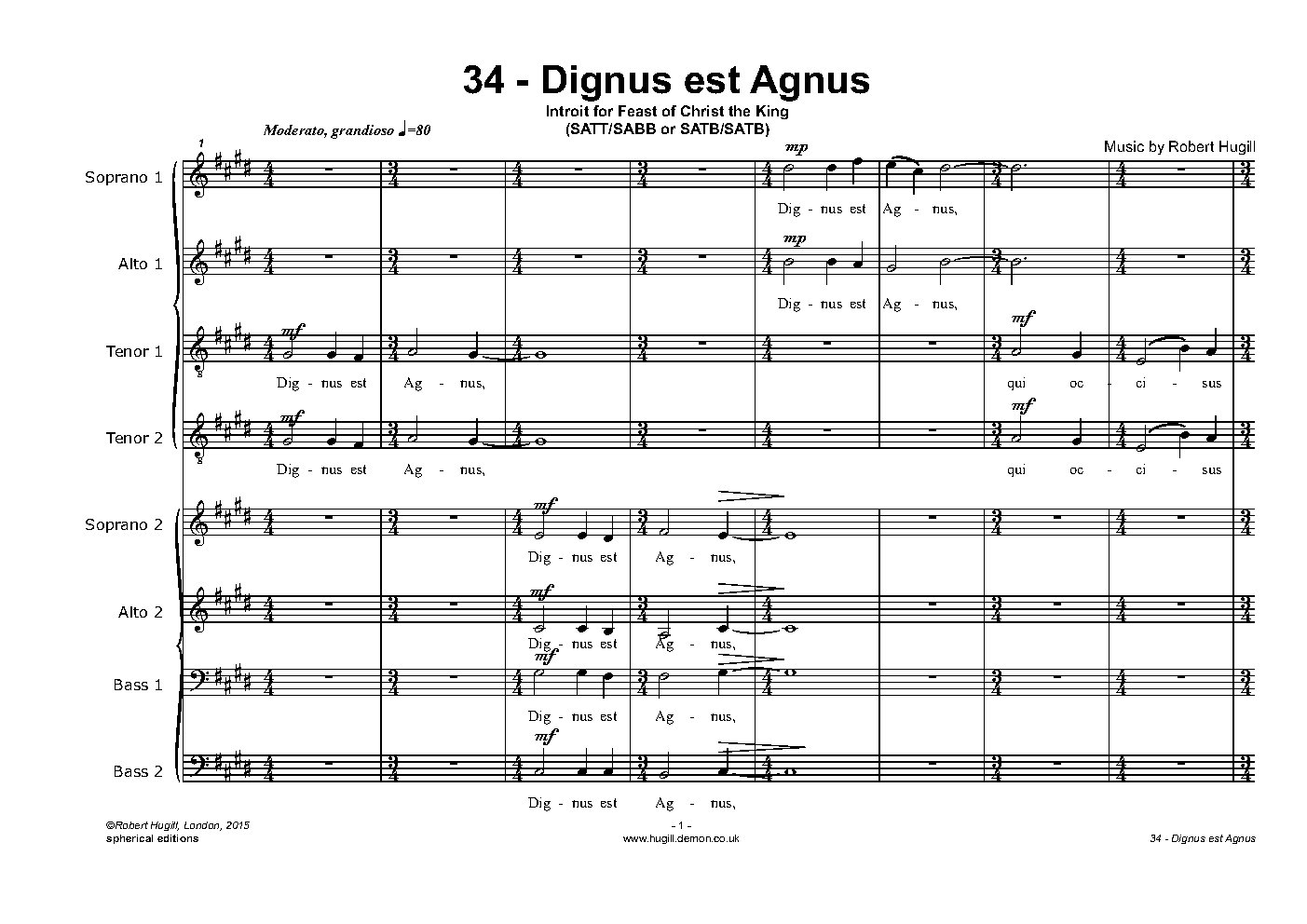 Dignus est Agnus